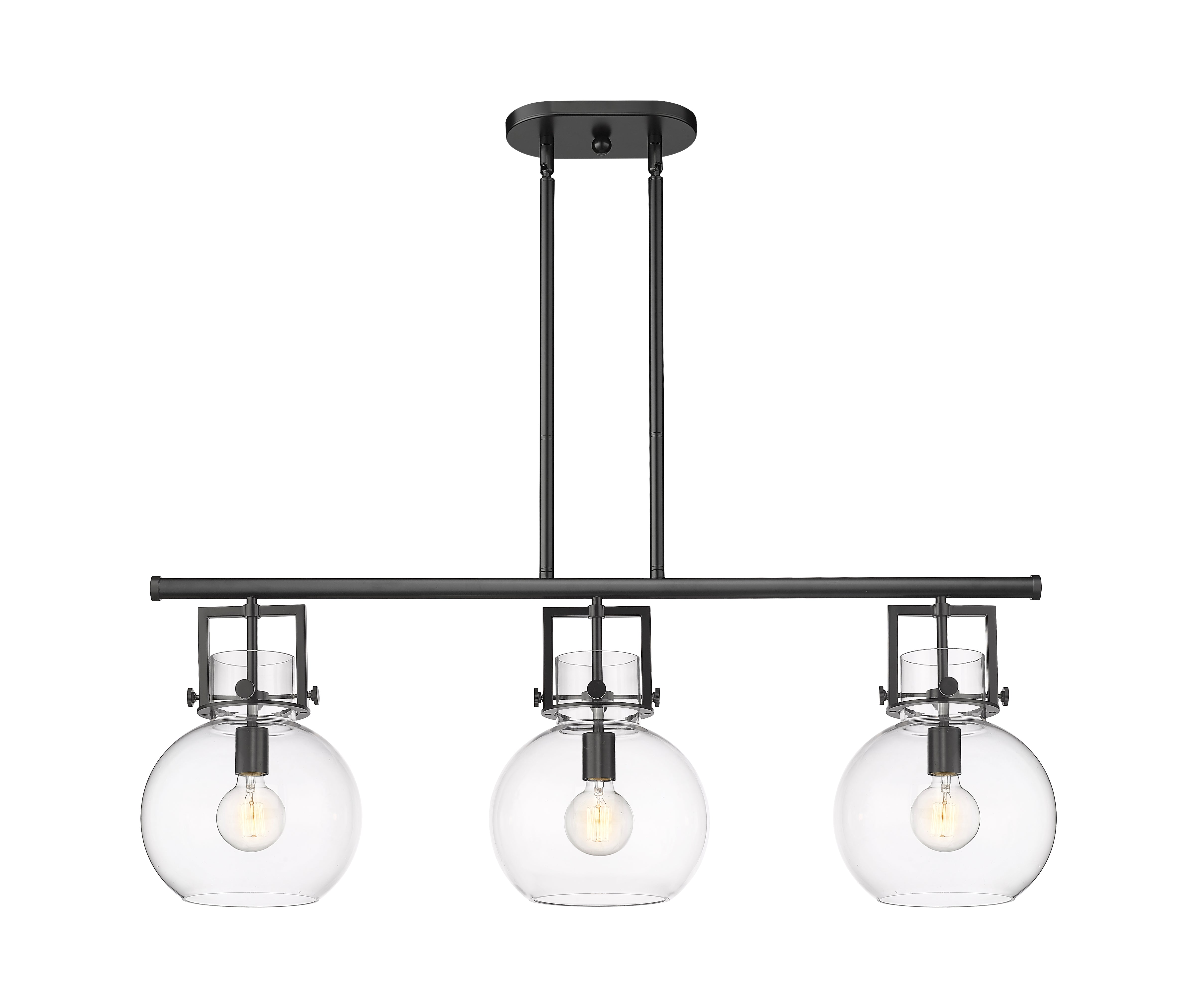Downtown Urban Island Light Cast Brass