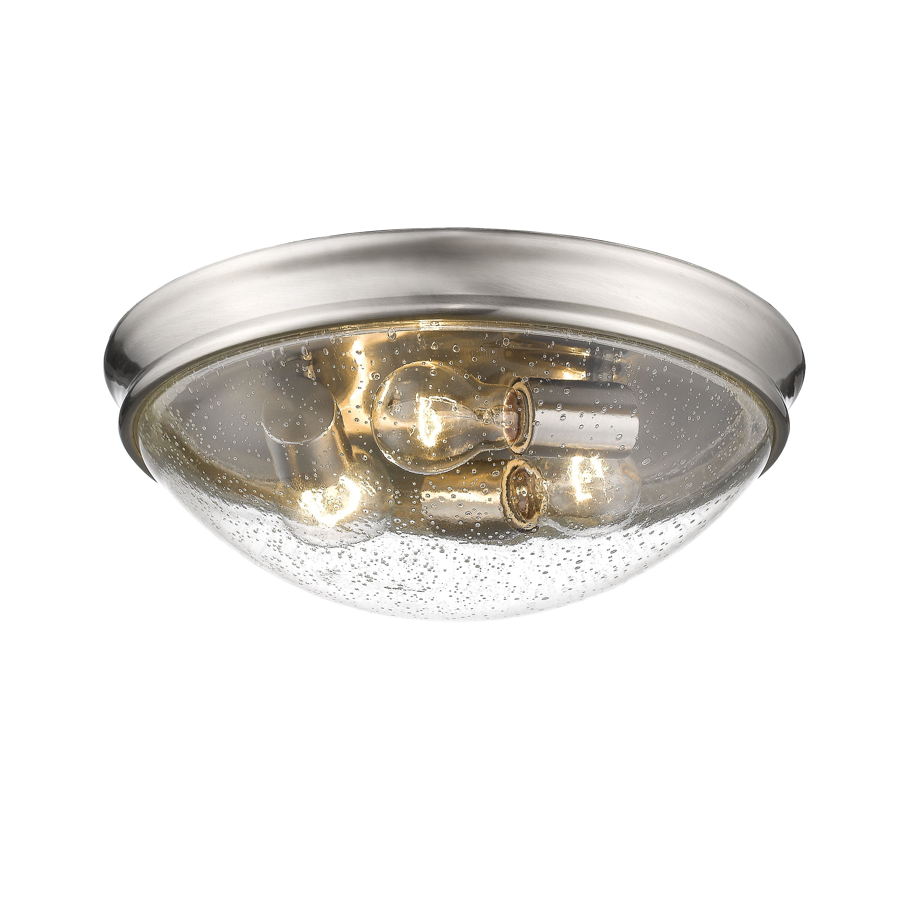 5.5'' Belforge Brushed Nickel 3 Light Flush Mount