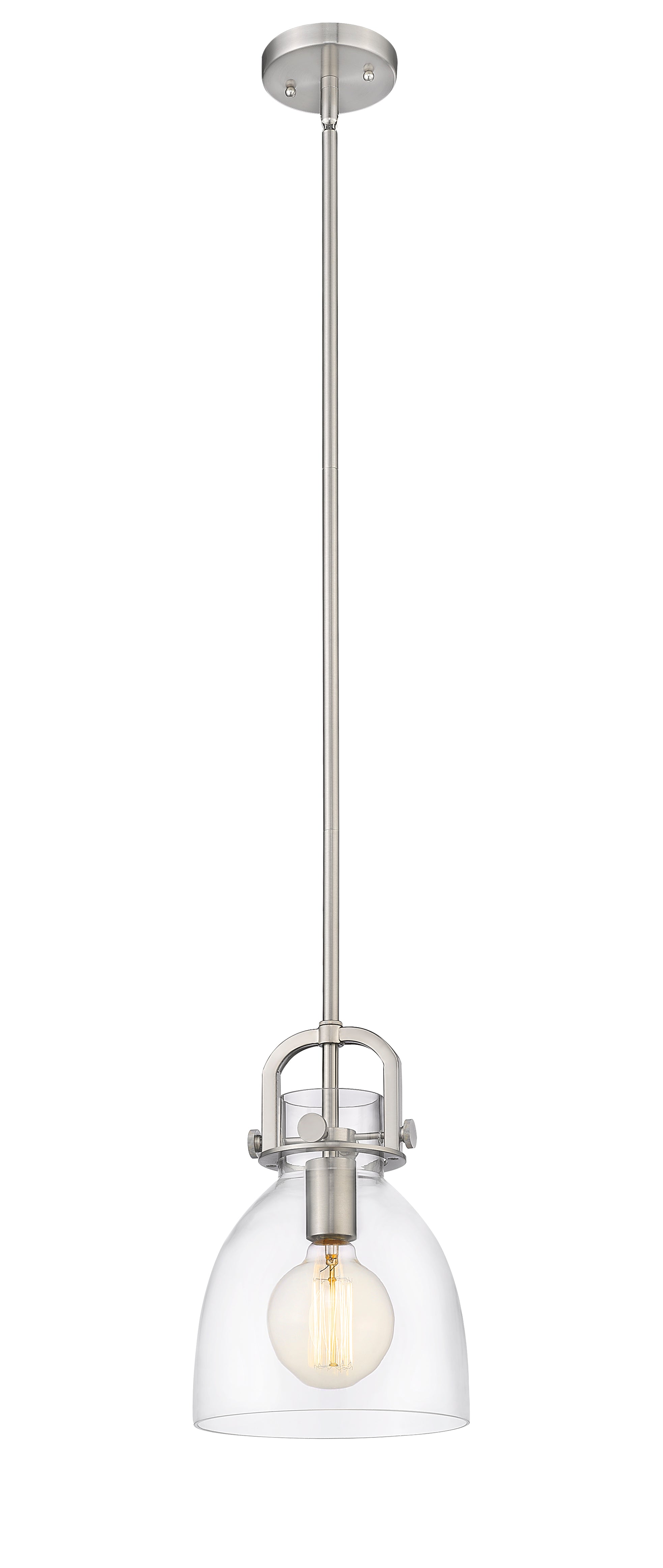 Downtown Urban Mini Pendant 8 Inch Brushed Brass