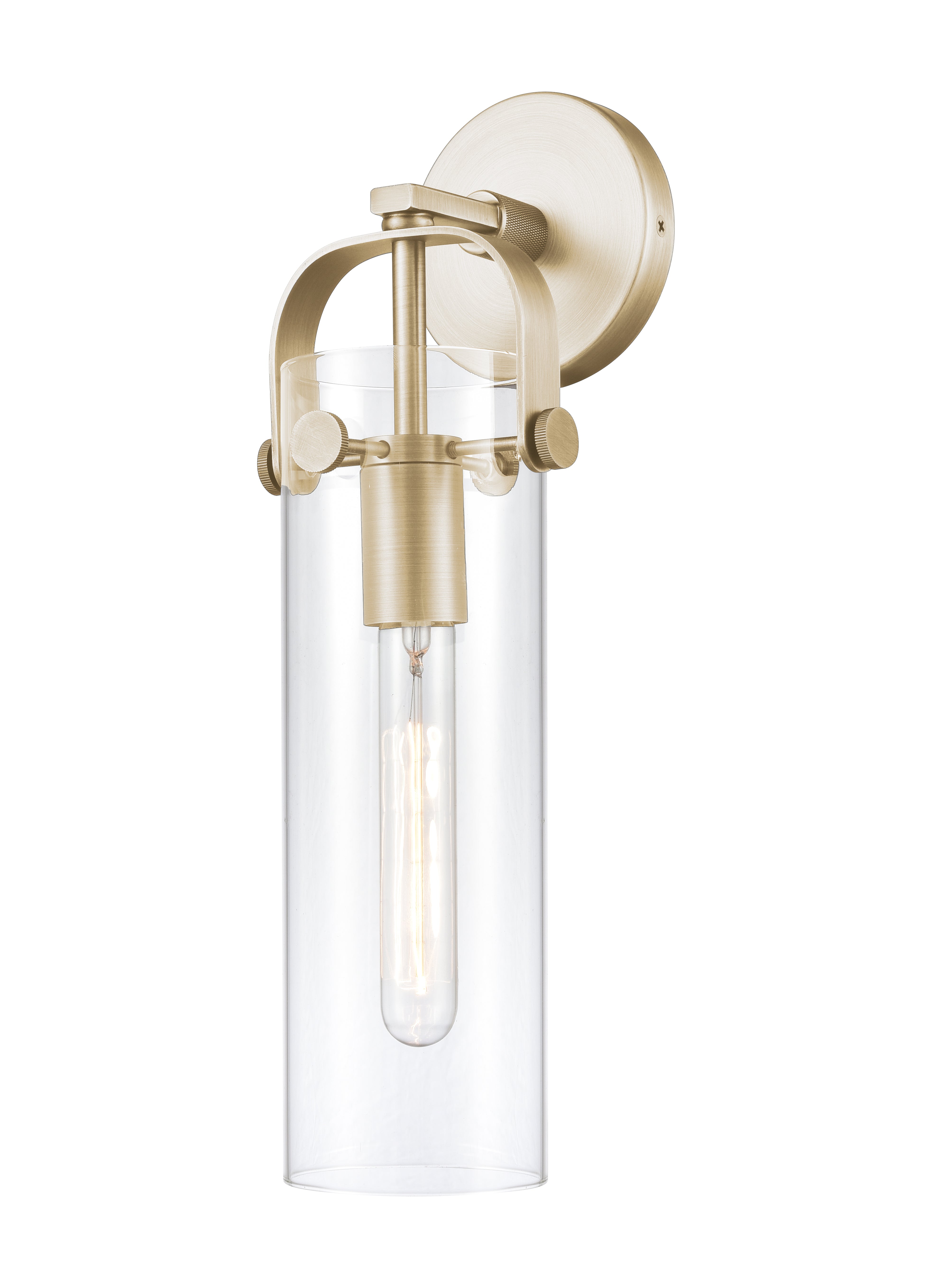 Downtown Urban Sconce Brass Glass Steel