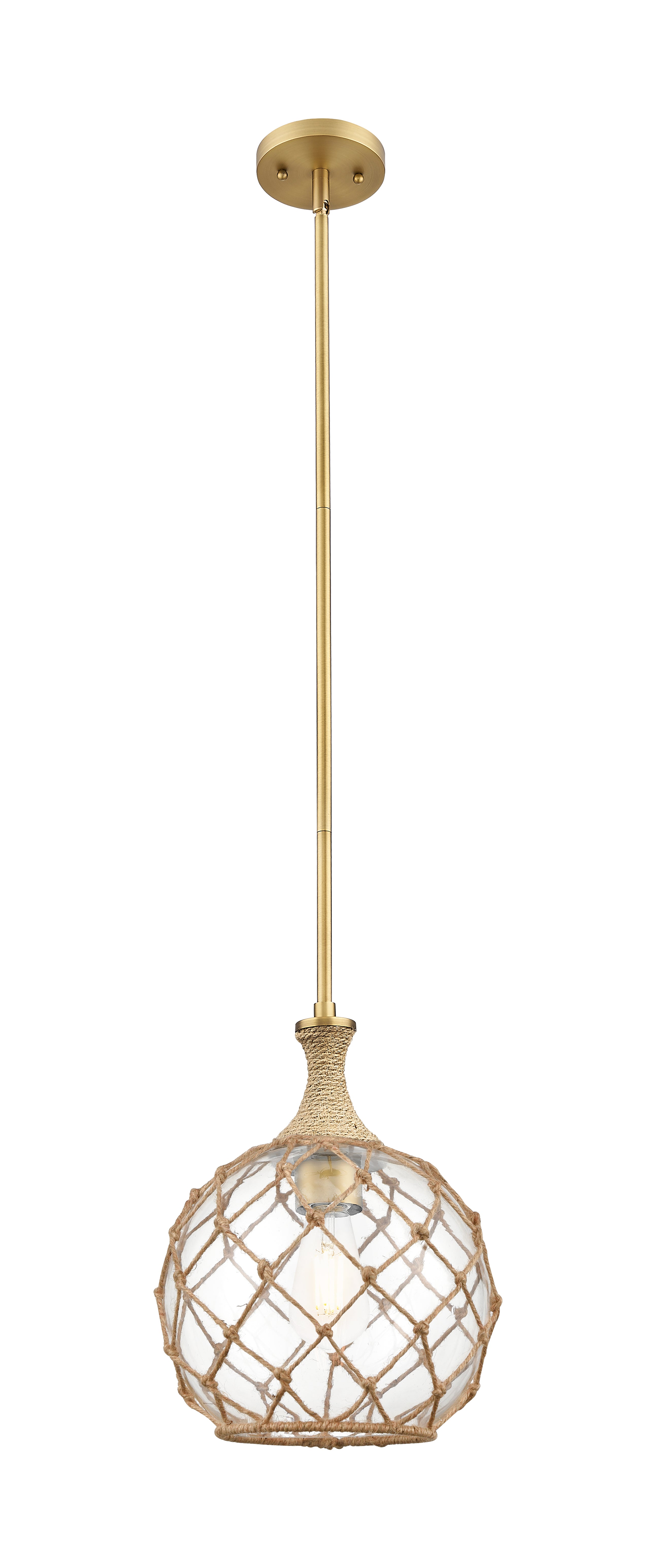 Ballston Mini Pendant Brushed Brass 10 Inch
