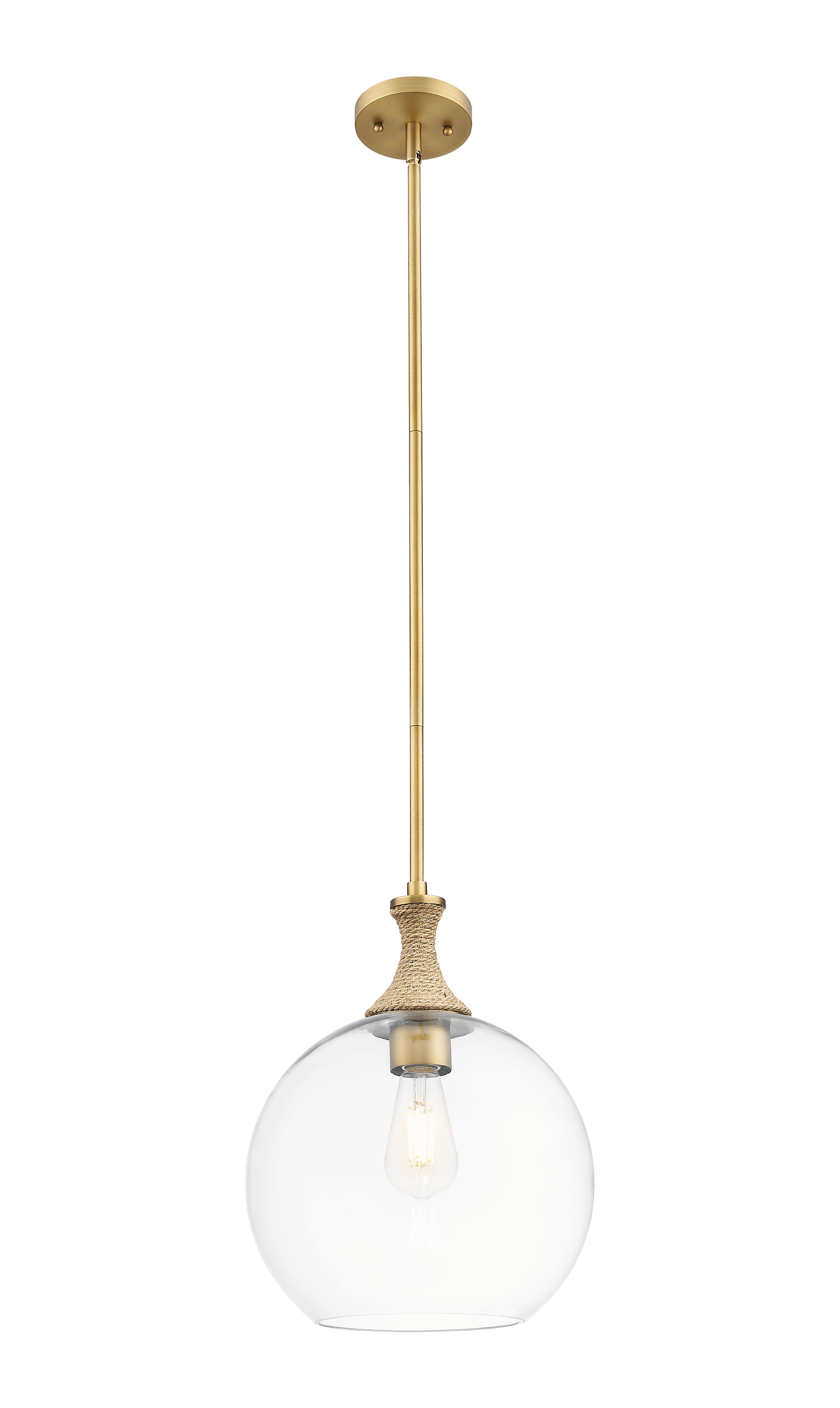 Ballston Mini Pendant Brushed Brass Finish