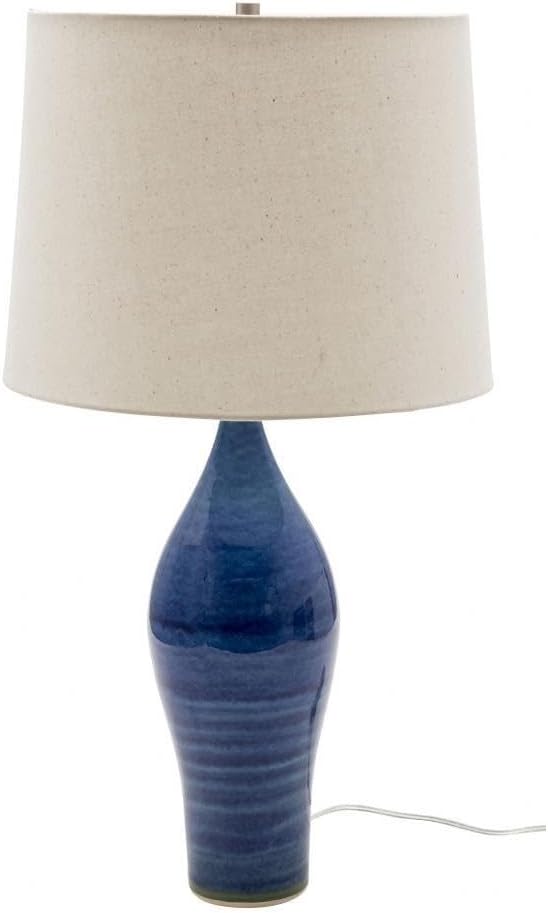 27-inch Scatchard Blue Gloss Table Lamp