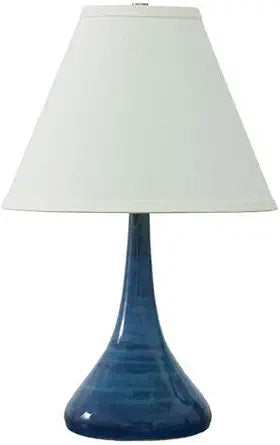 19-inch Scatchard Blue Gloss Table Lamp