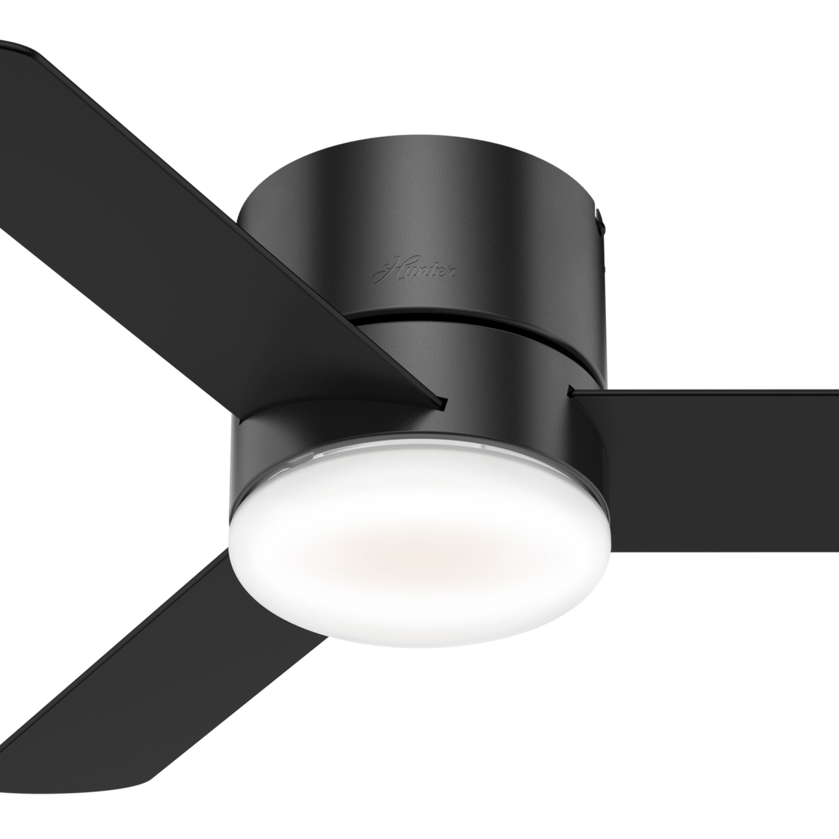 44 inch Minimus Matte Black Low Profile Ceiling Fan with LED Light Kit and Handheld Remote