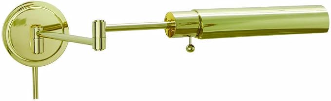 10-inch Home/office Polished Brass Direct Wire Wall Swing Lamp