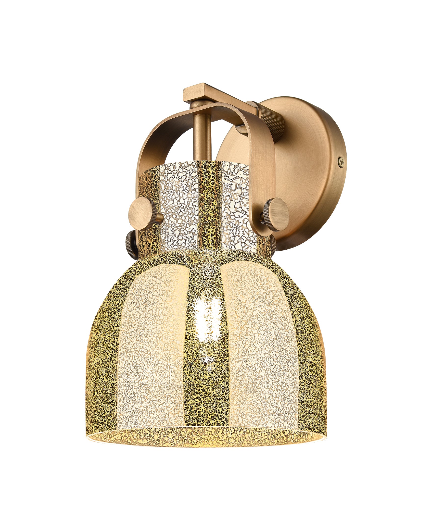 Downtown Urban Sconce Brass Glass Steel