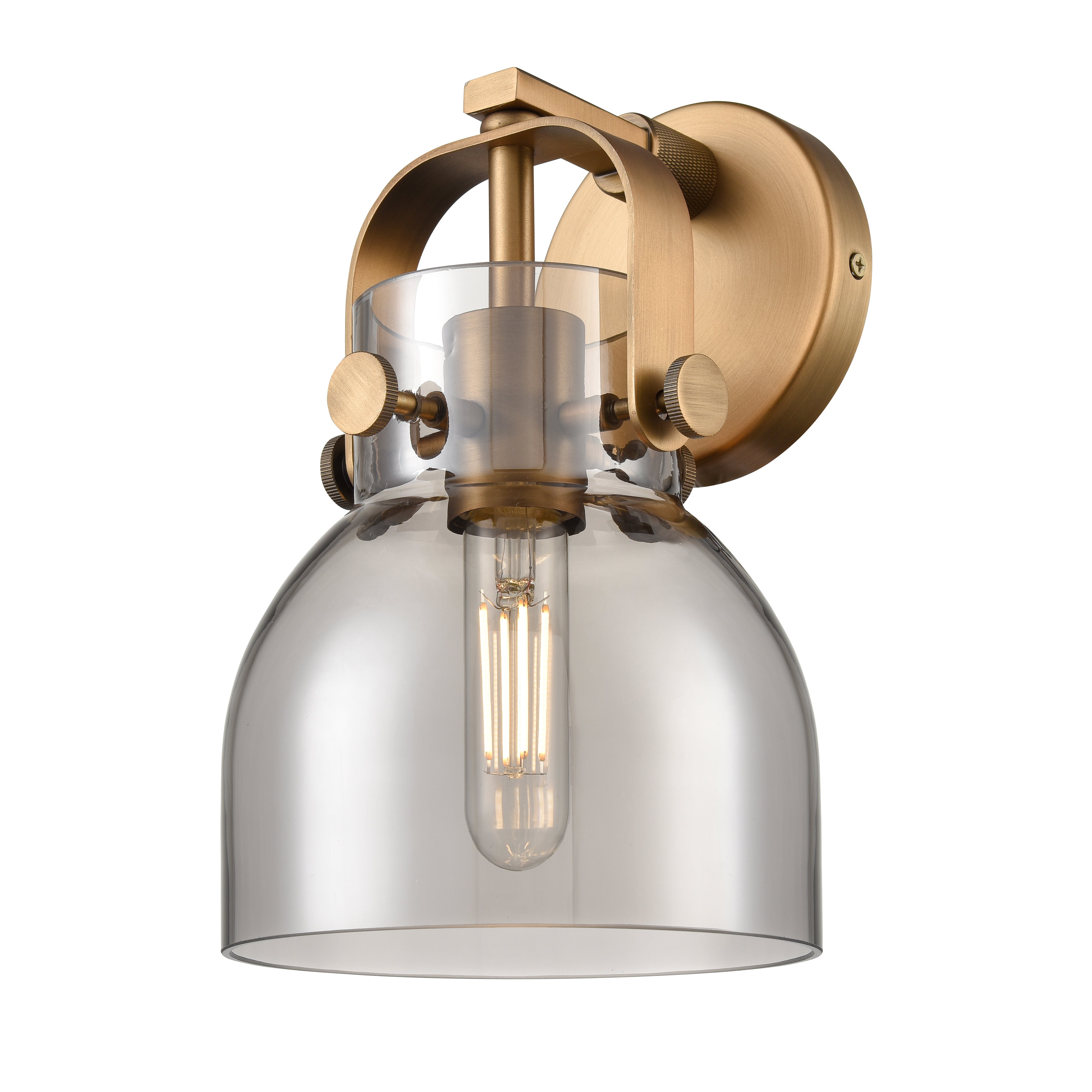 Downtown Urban Sconce Brass Glass Steel