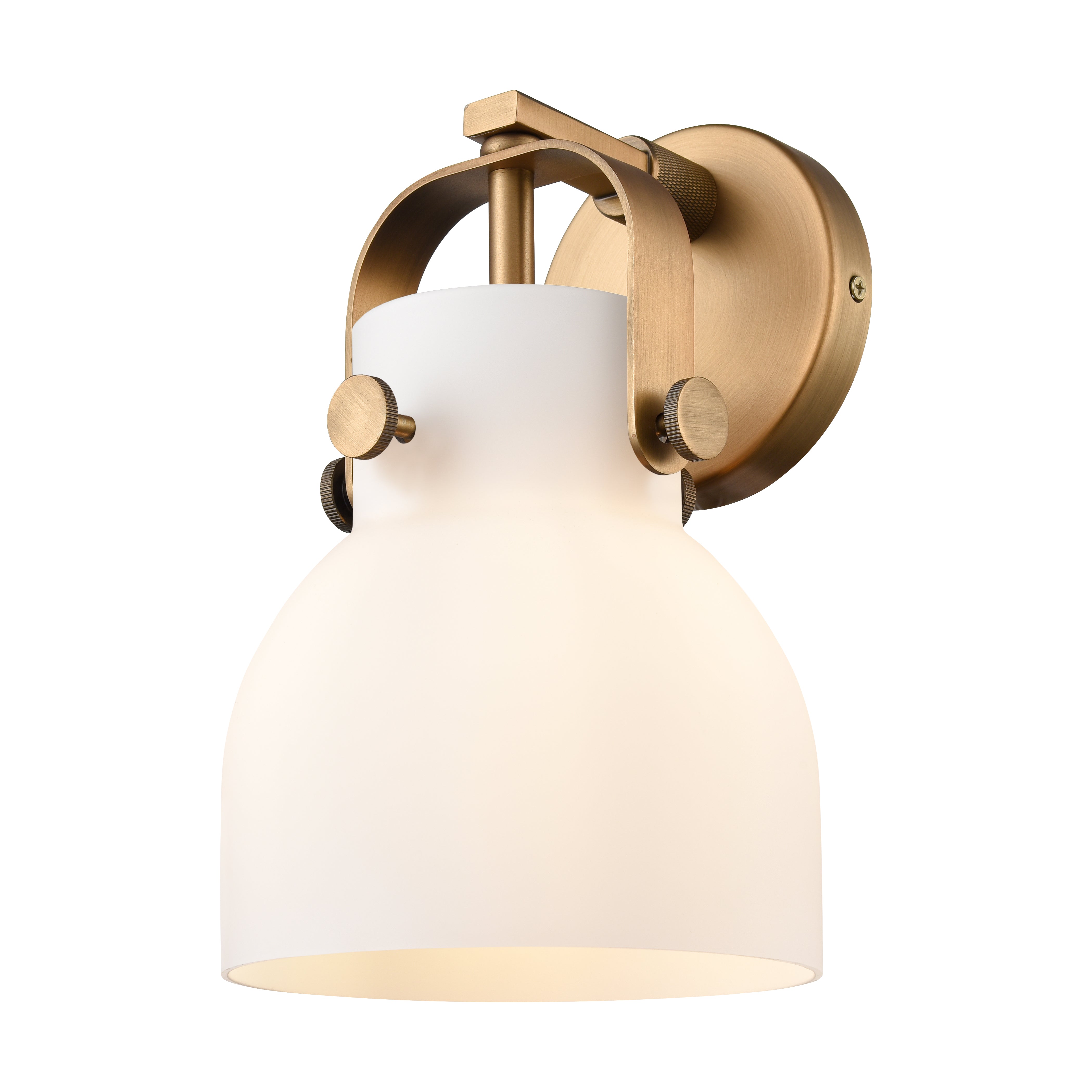 Downtown Urban Sconce Brass Glass Steel