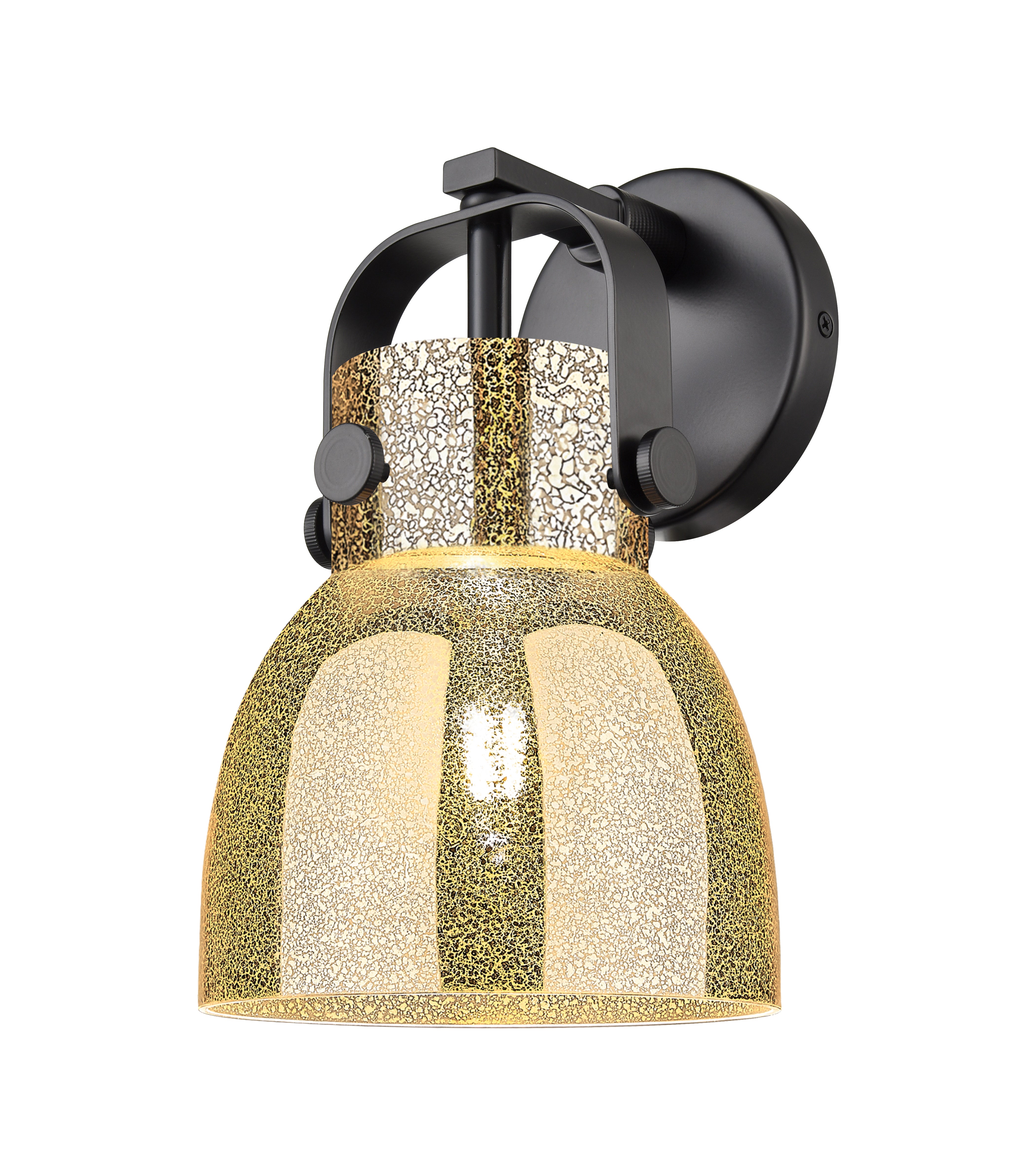 Downtown Urban Sconce Brass Glass Steel