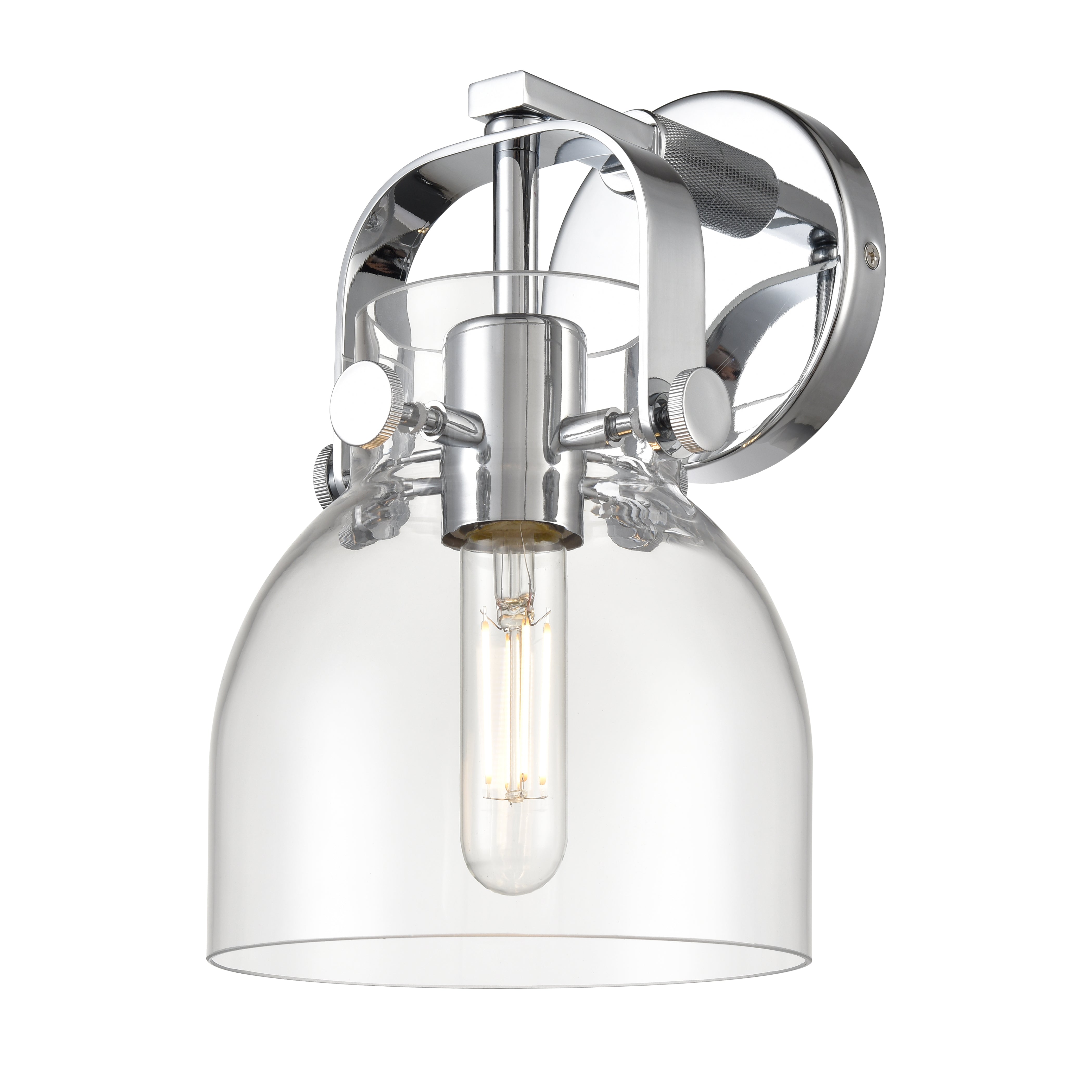 Downtown Urban Sconce Brass Glass Steel