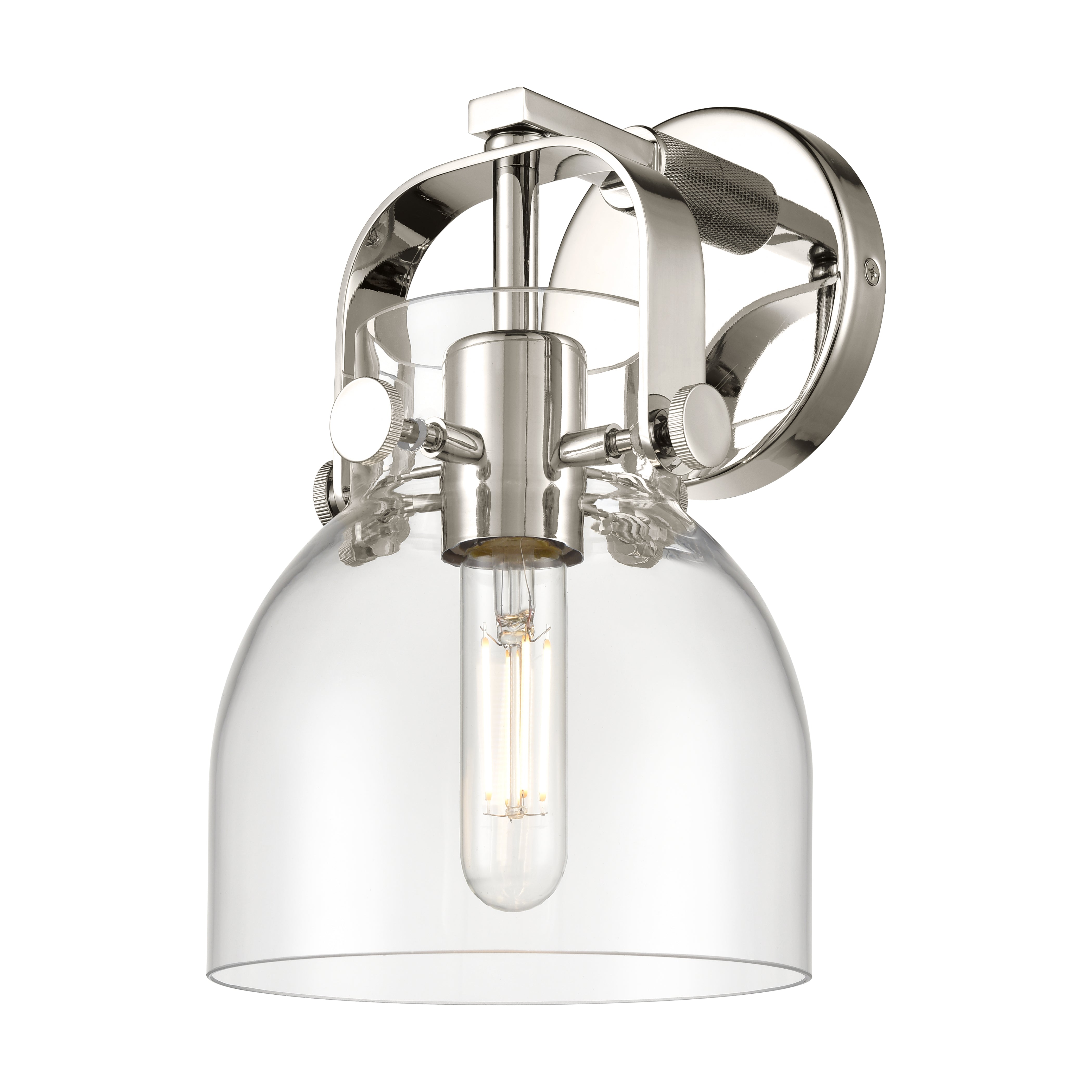 Downtown Urban Sconce Brass Glass Steel