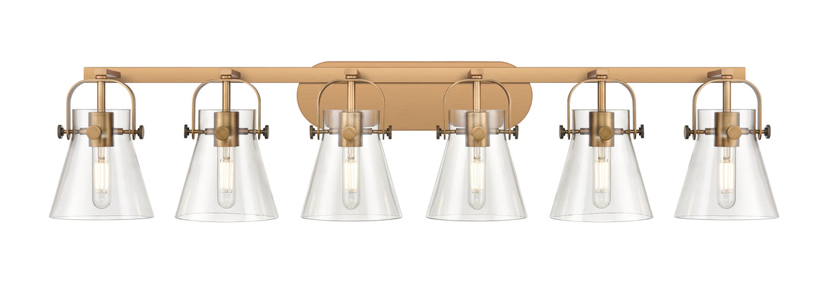 Pilaster II Cone 46-Inch 6-Light Bath Vanity Light