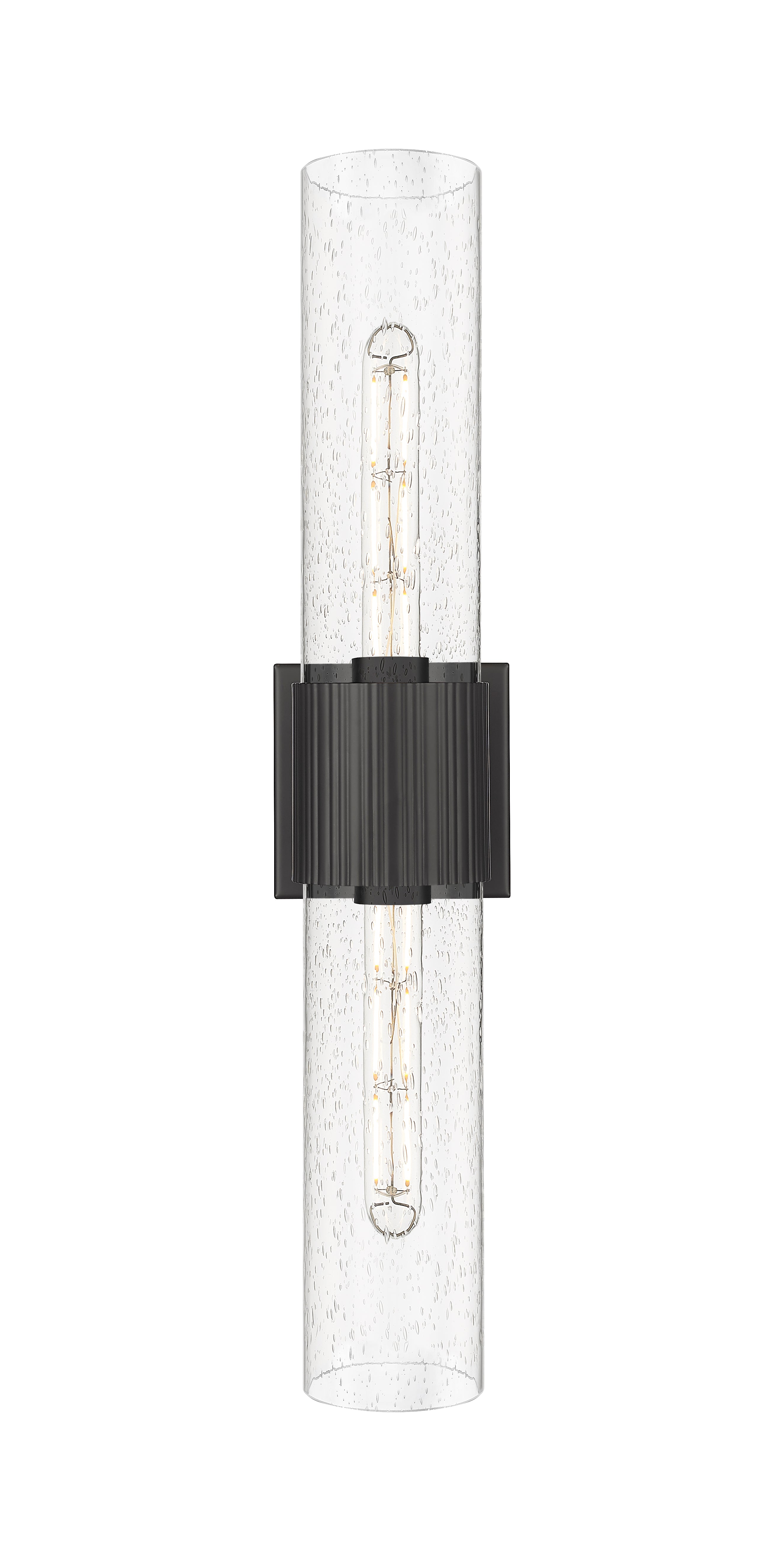 Downtown Urban Bath Vanity Light Ribbed Brass