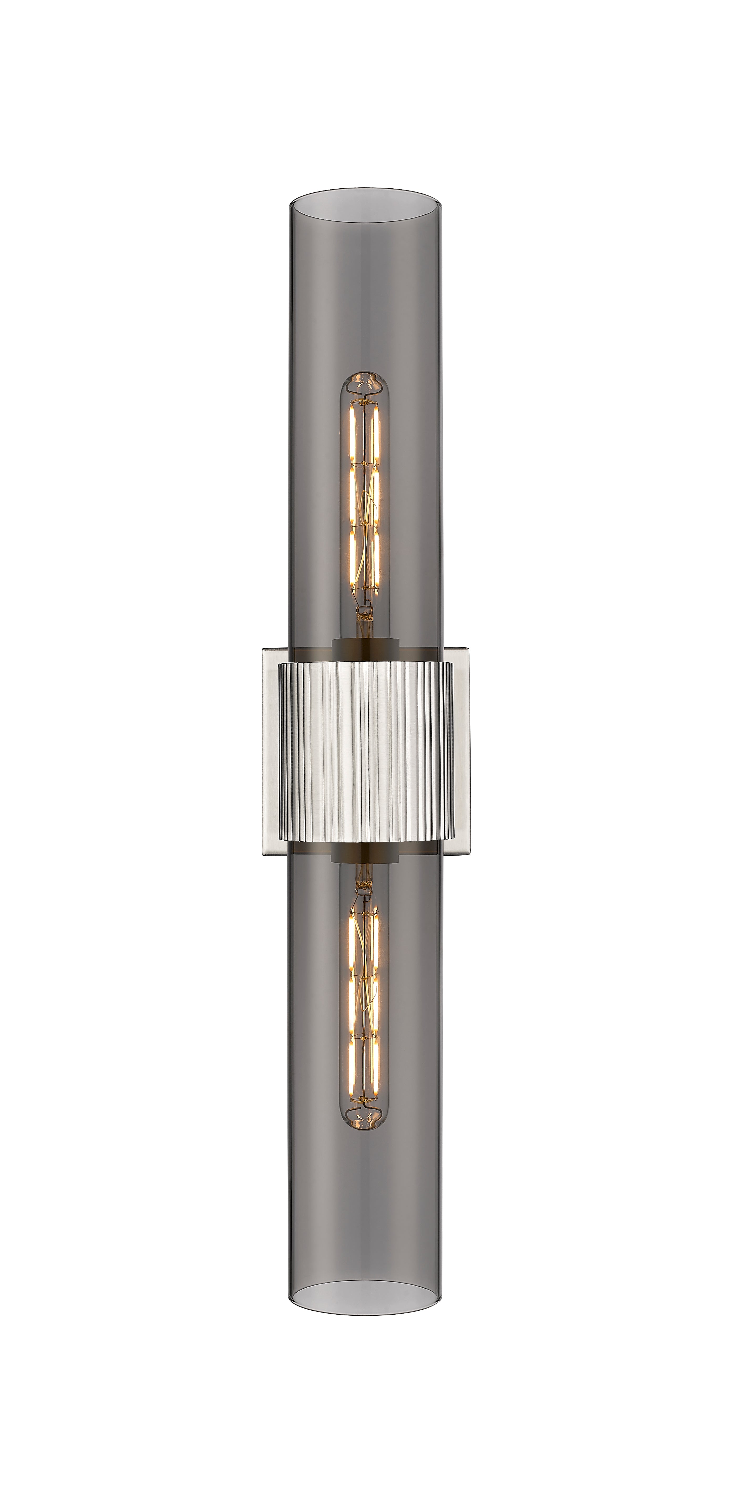 Downtown Urban Bath Vanity Light Ribbed Brass