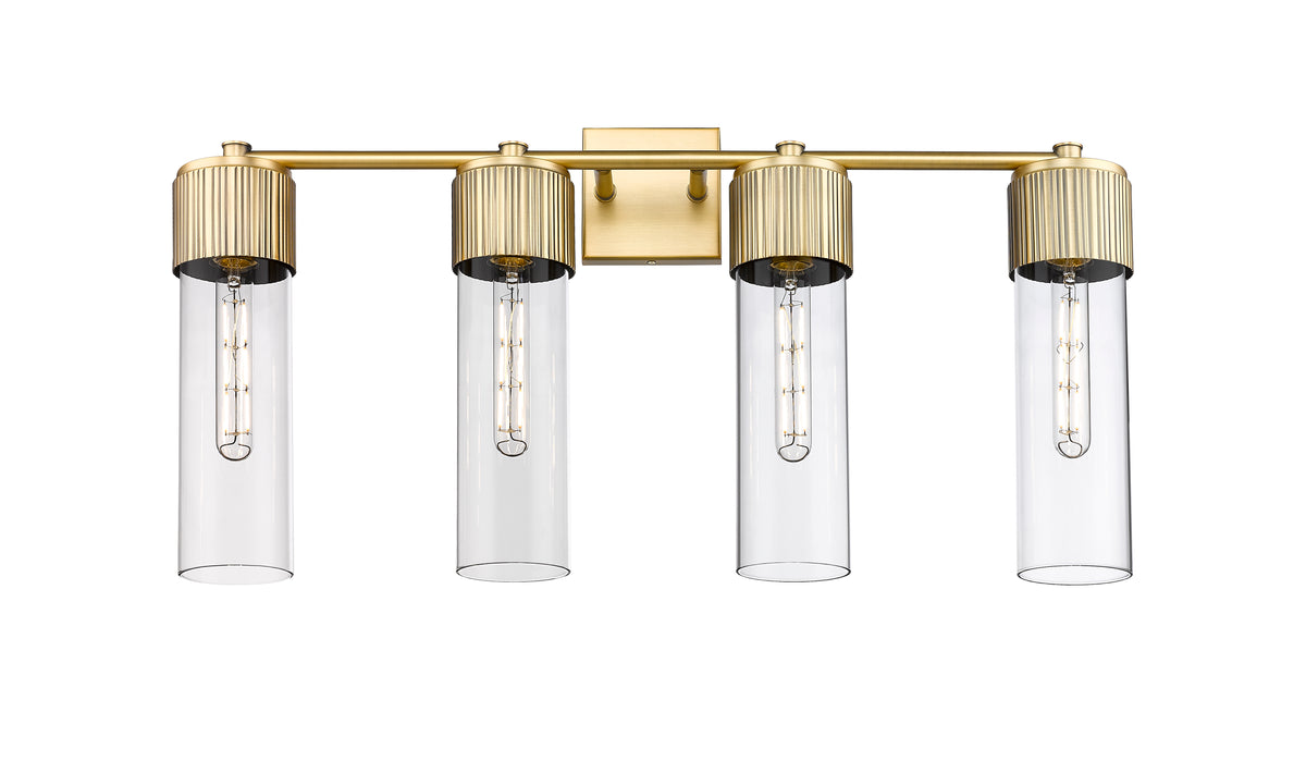 Bolivar 31-Inch 4-Light Bath Vanity Light Cylinder Shade 14.5-Inch High