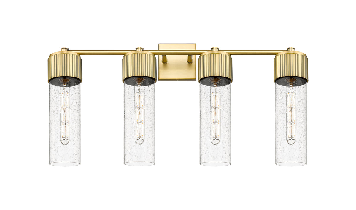 Bolivar 31-Inch 4-Light Bath Vanity Light Cylinder Shade 14.5-Inch High