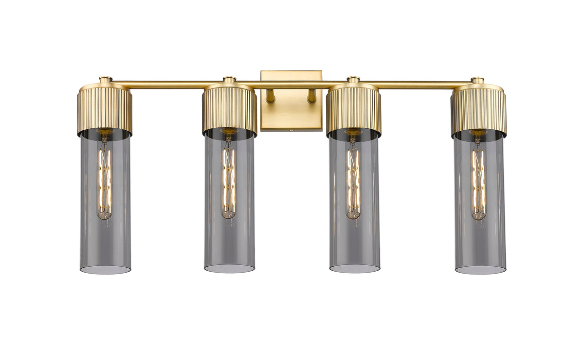 Bolivar 31-Inch 4-Light Bath Vanity Light Cylinder Shade 14.5-Inch High