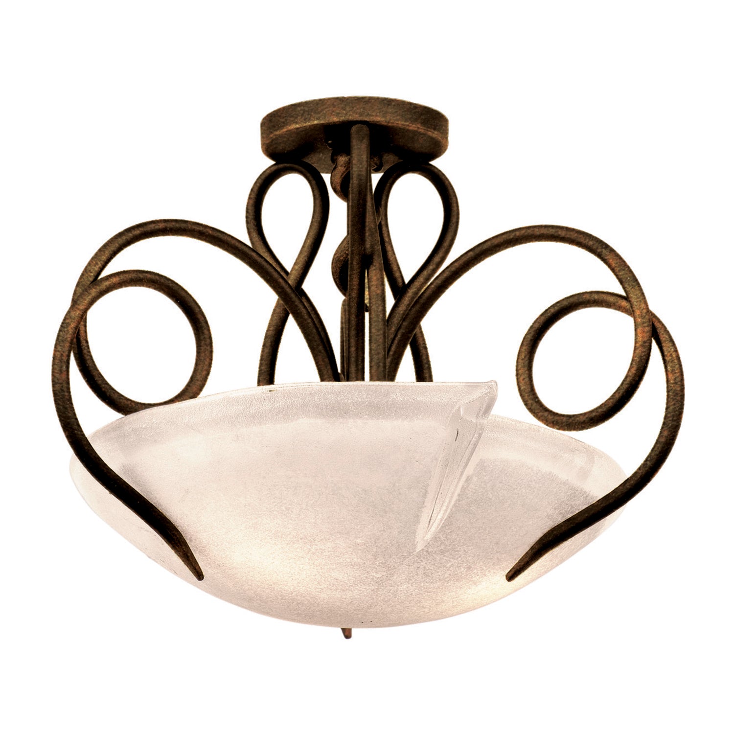 15'' Tribecca 3 Light Antique Copper Semi-Flush Mount