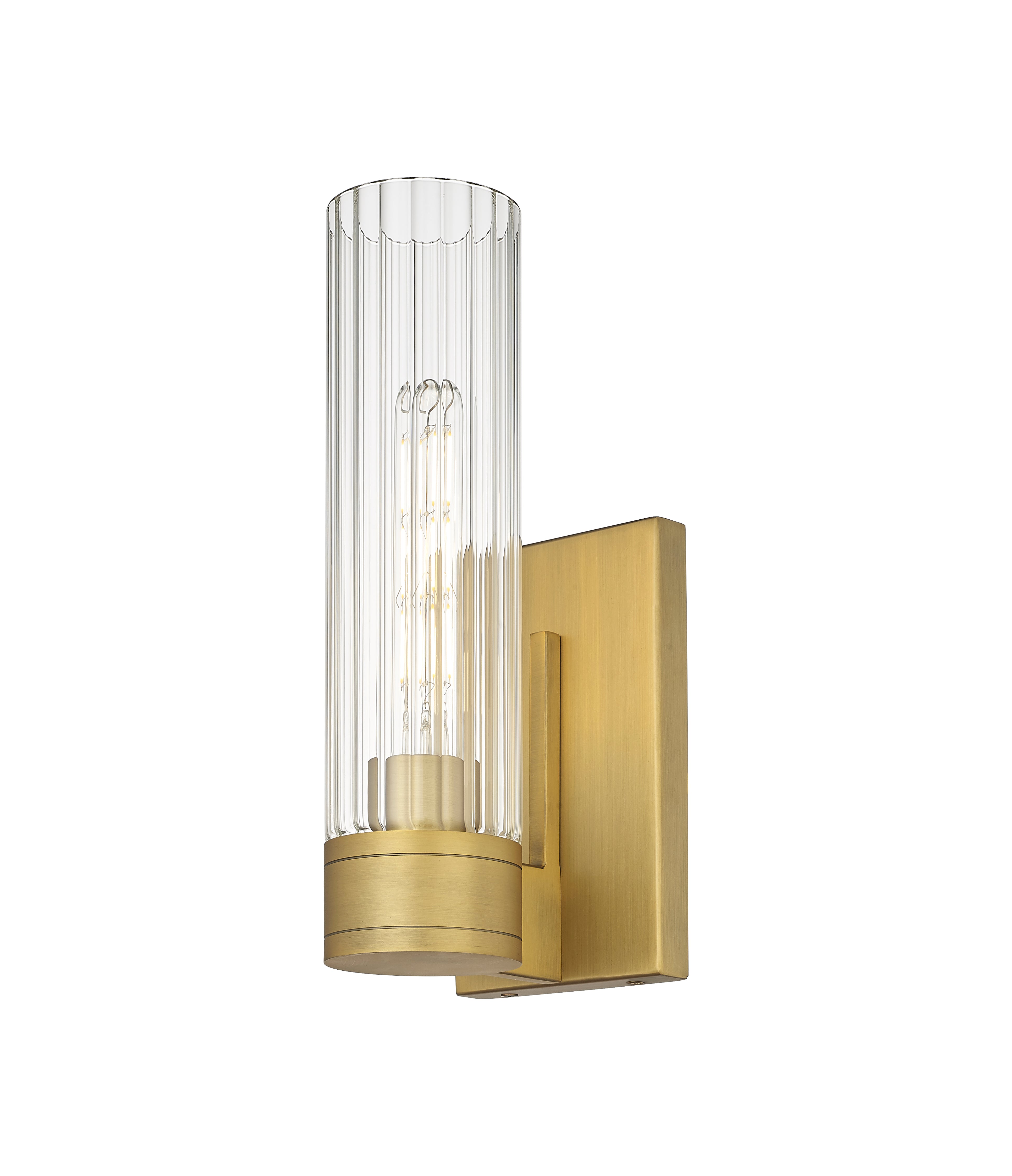 Downtown Urban Sconce Cast Brass Glass