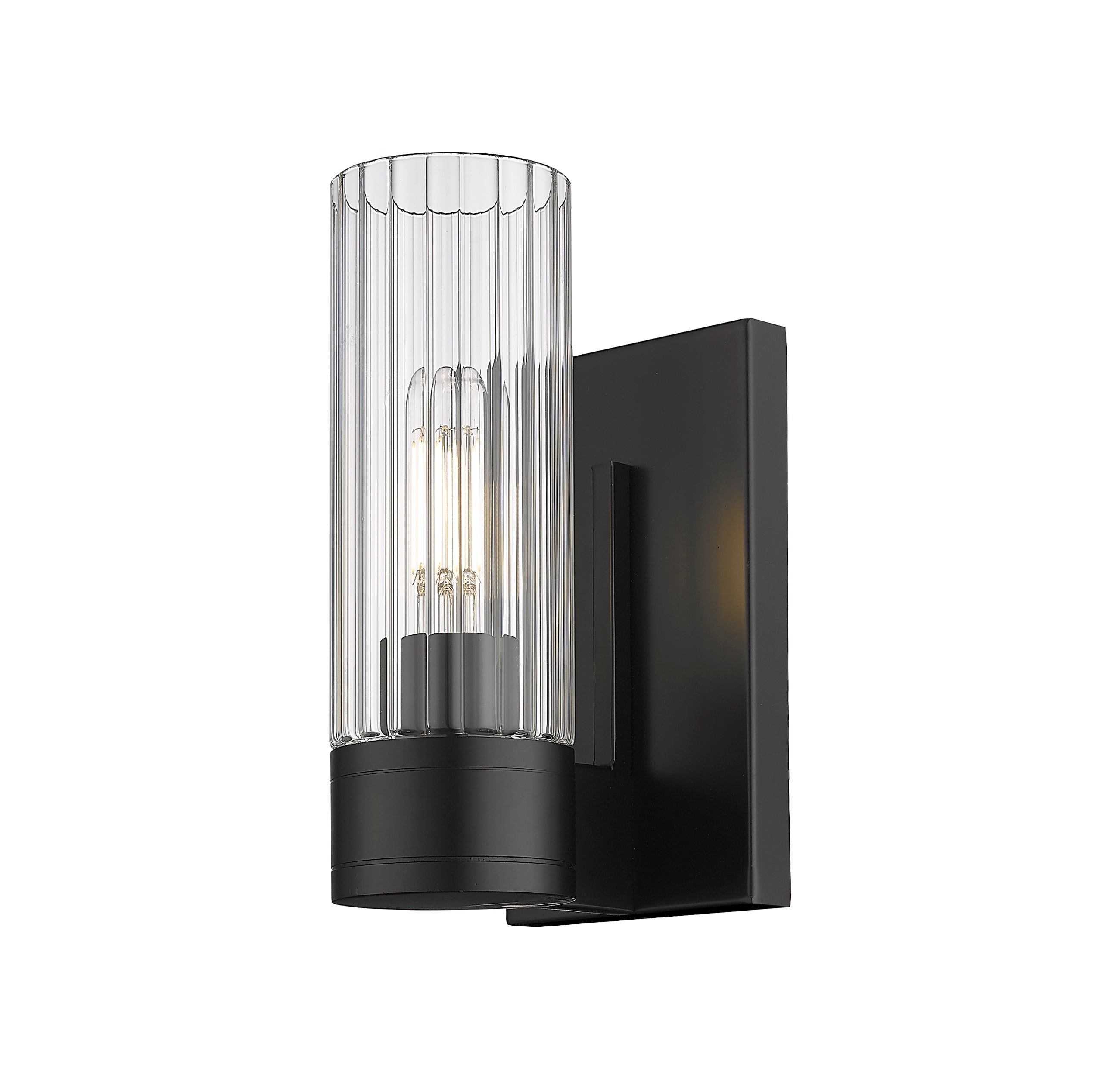 Downtown Urban Sconce Three Light Brass