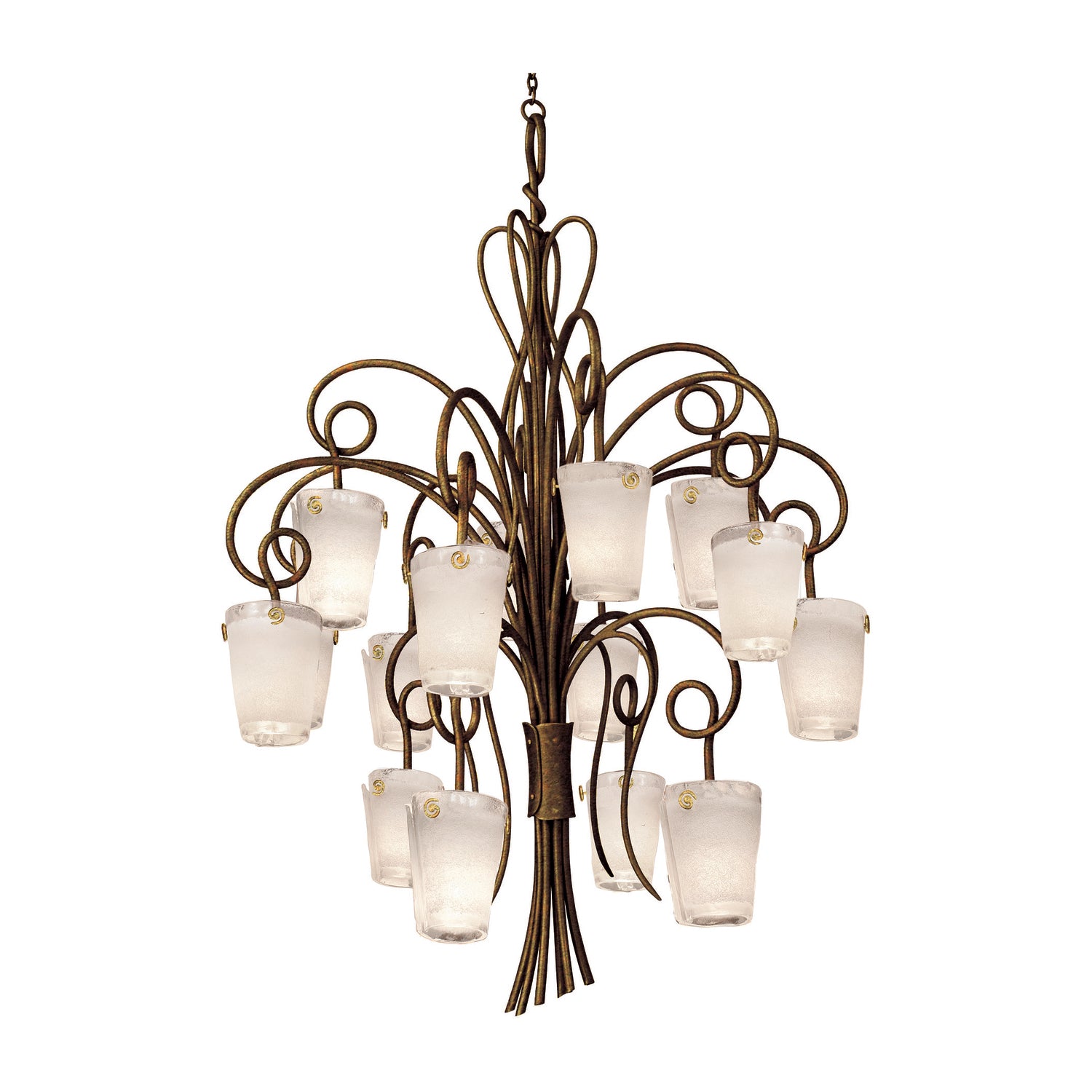 72'' Tribecca 16 Light Antique Copper Chandelier