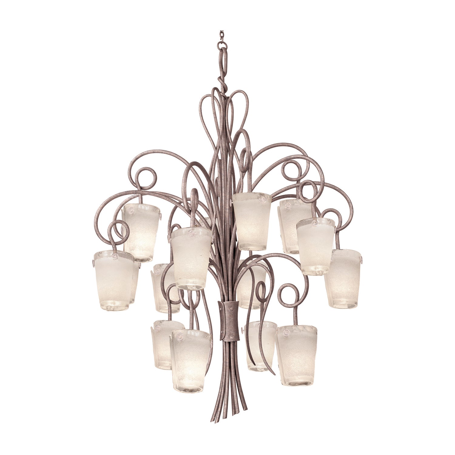 72'' Tribecca 16 Light Pearl Silver Chandelier