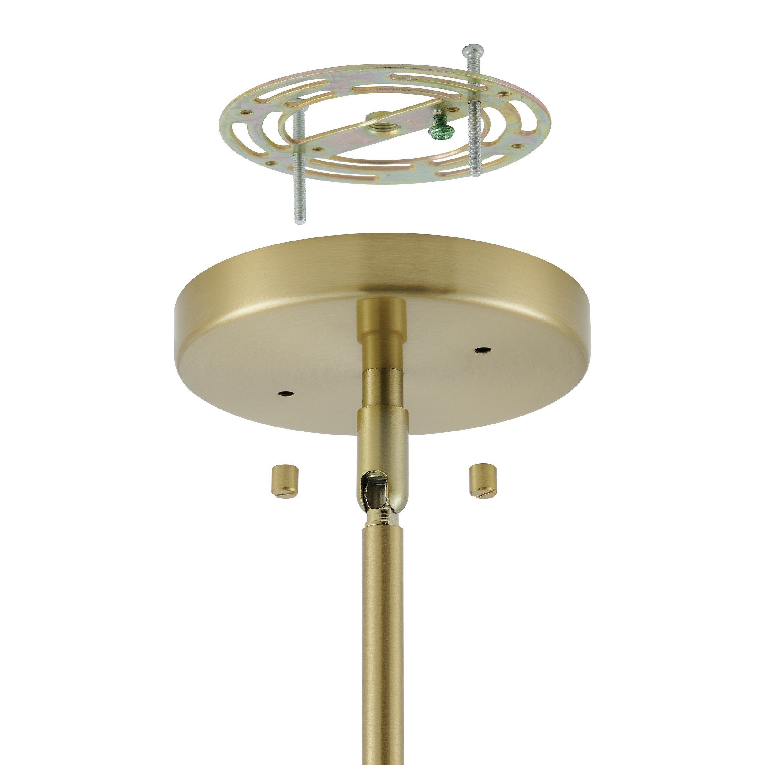 Leah 30-inch 6-light Brushed Gold and White Onyx Chandelier