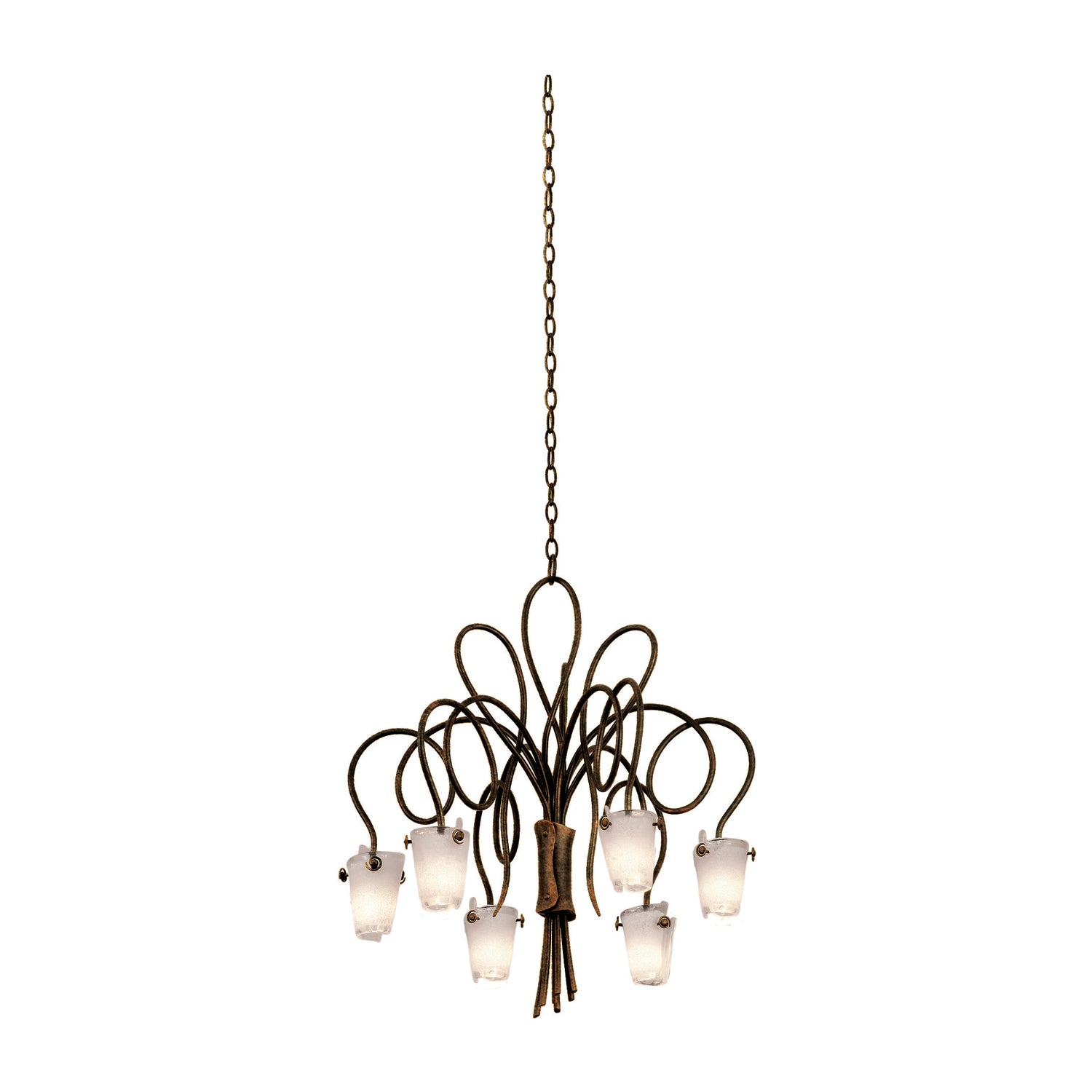 29'' Tribecca 6 Light Antique Copper Chandelier