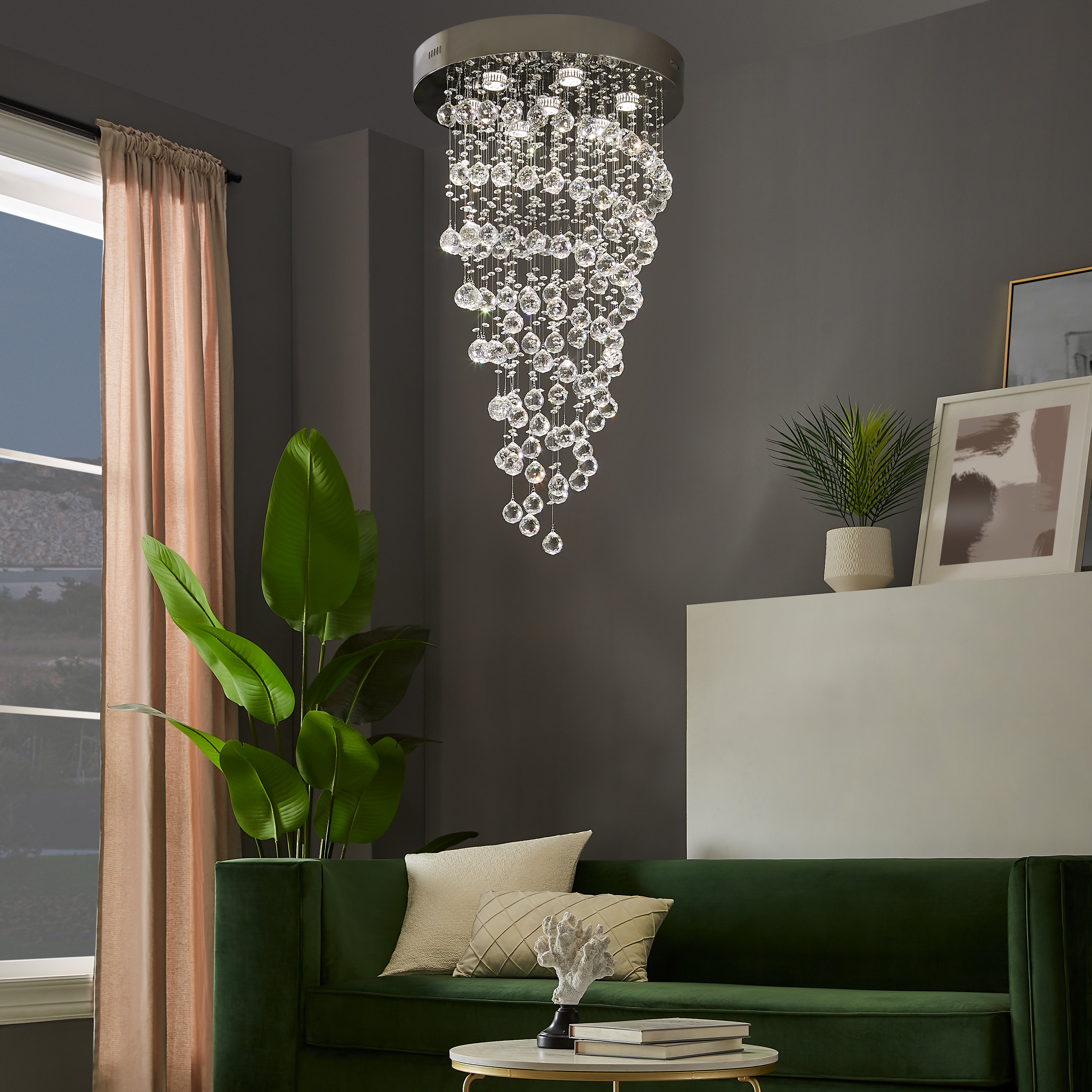 Crystal Chandelier Double Helix | 7 Light