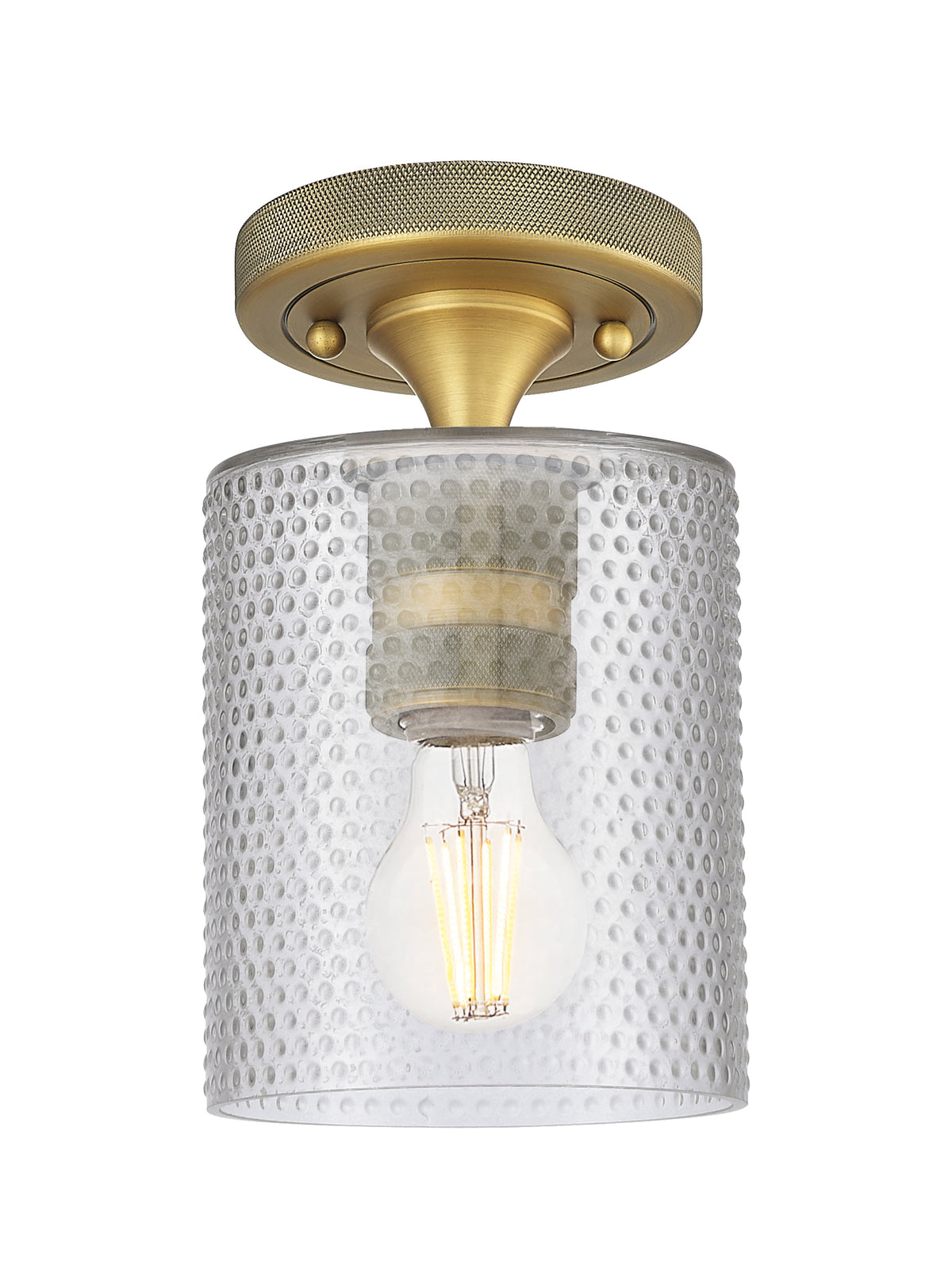 Cobbleskill 5-Inch 1-Light Semi-Flush Mount 8.5-Inch High Dimmable
