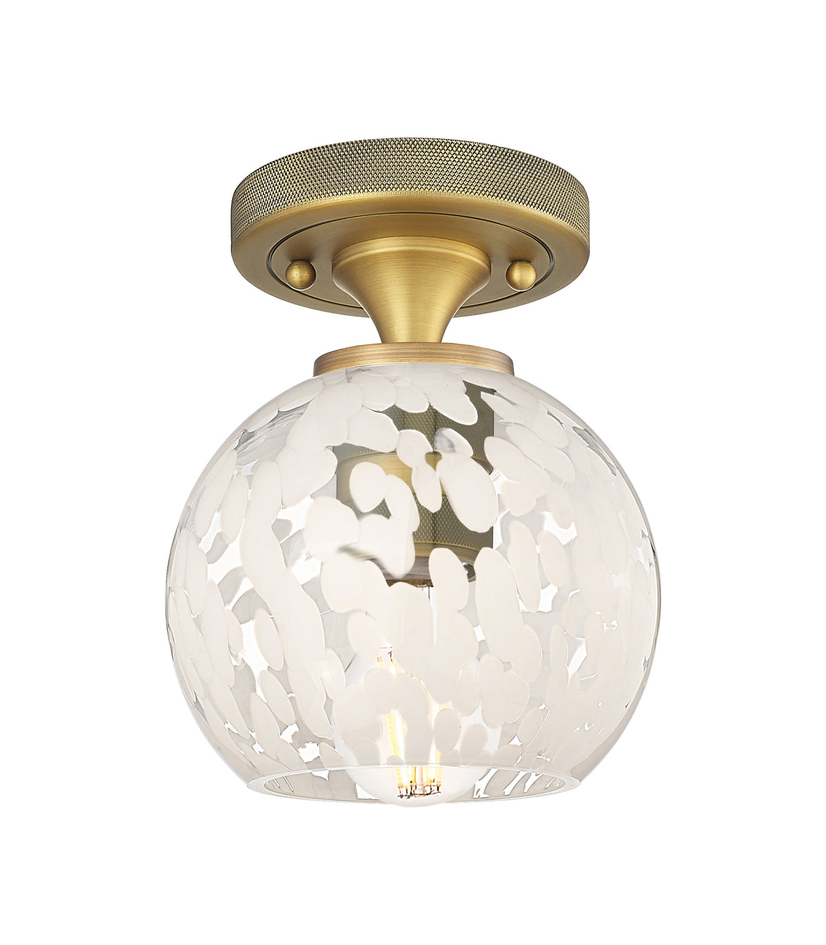 6-Inch 1-Light Semi-Flush Mount 7.5-Inch High