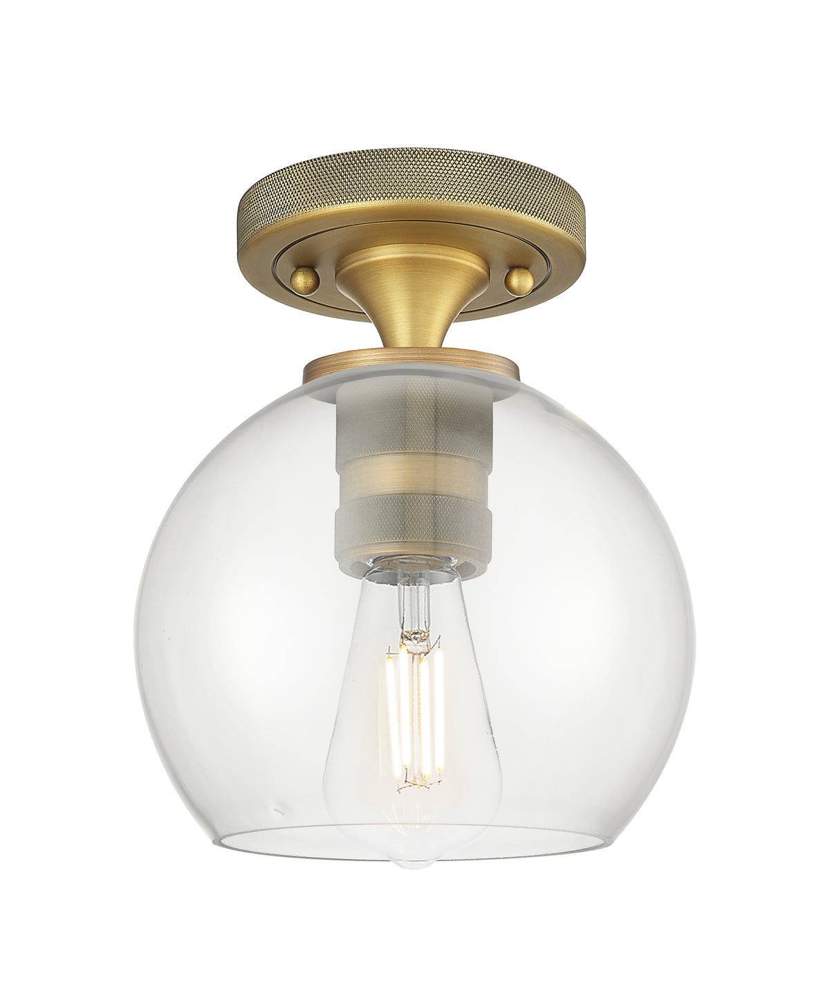 Crown Point 6-Inch 1-Light Semi-Flush Mount 7.375-Inch High