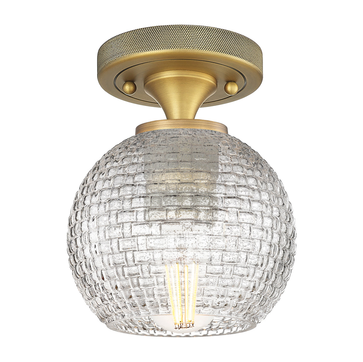 Athens 6-Inch 1-Light Semi-Flush Mount 7.625-Inch High