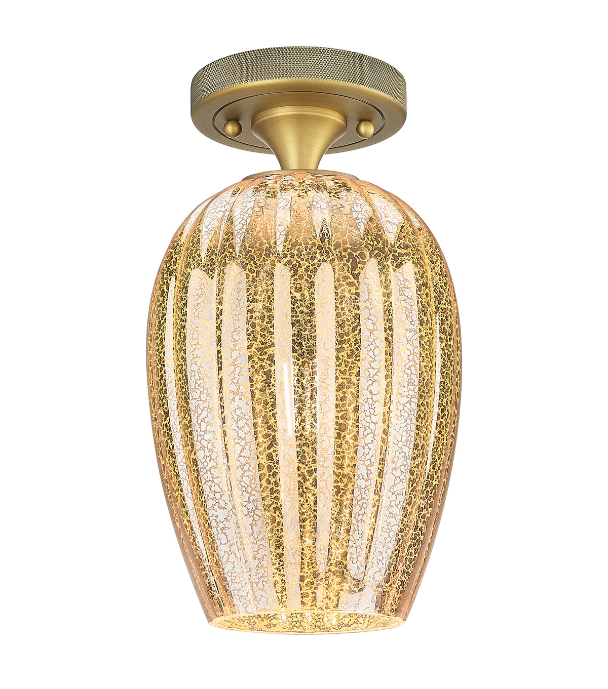 Preston Flute 6-Inch 1-Light Semi-Flush Mount 11.25-Inch High