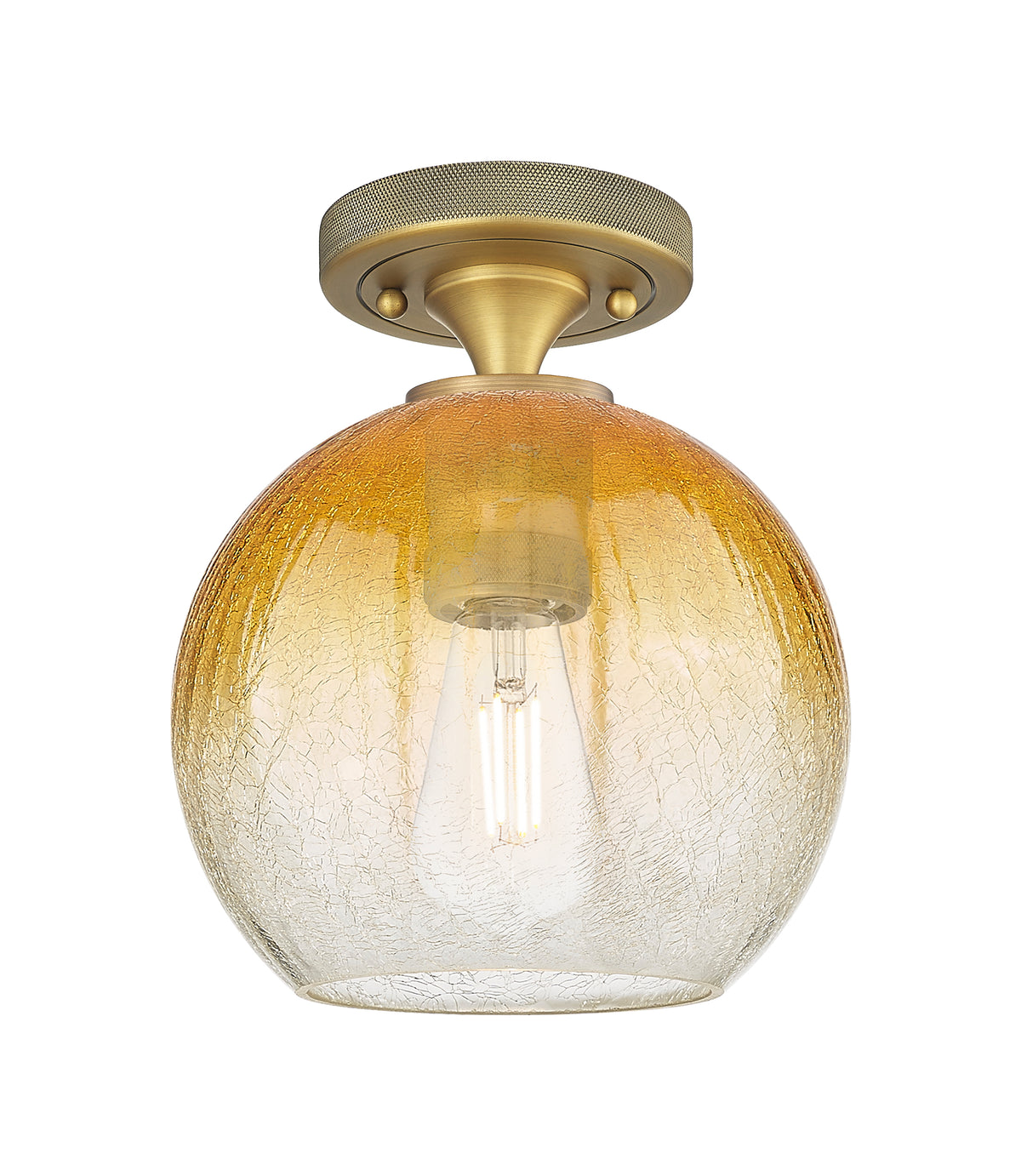 Brookhaven Globe 8-Inch 1-Light Semi-Flush Mount 9.625-Inch High