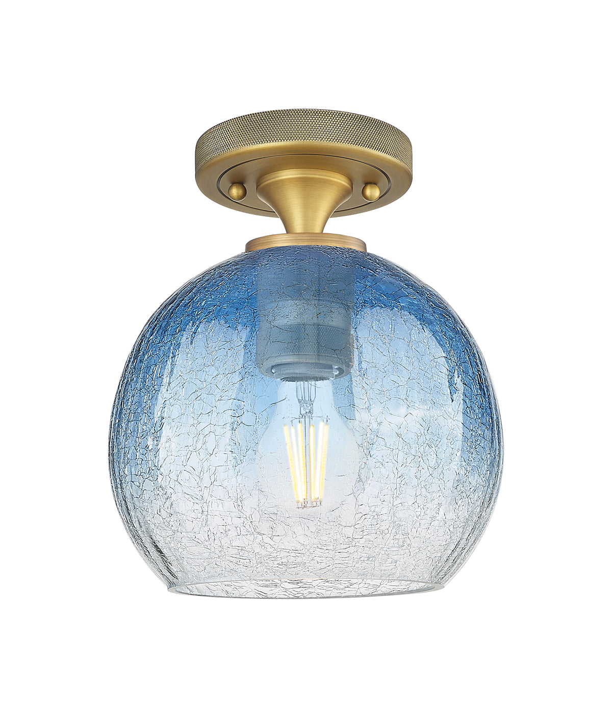 Brookhaven Globe 8-Inch 1-Light Semi-Flush Mount 9.625-Inch High