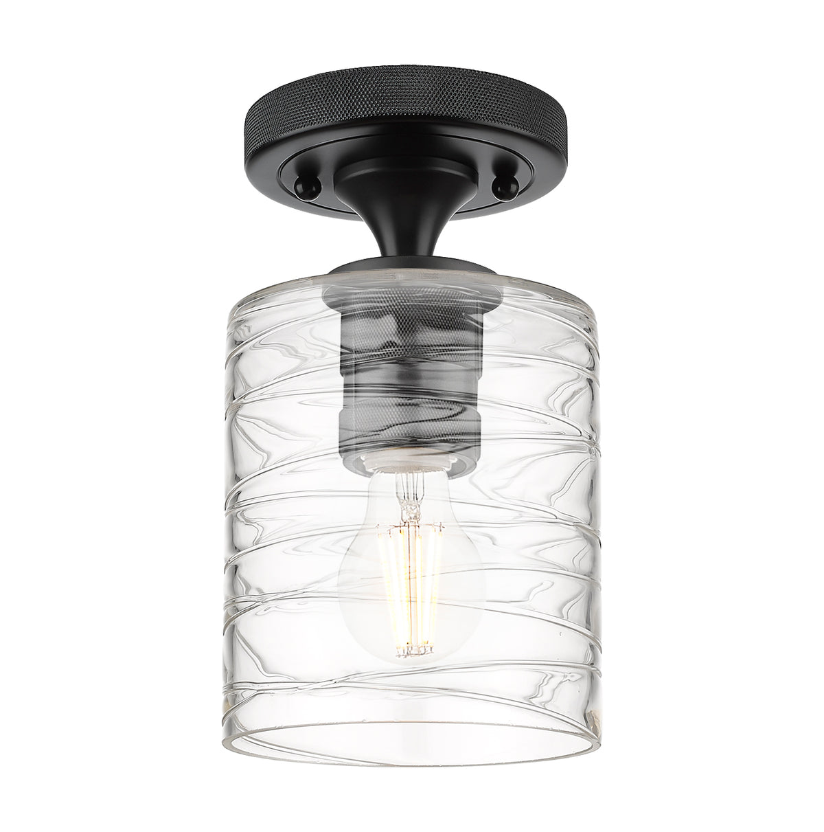 Cobbleskill 5-Inch 1-Light Semi-Flush Mount 8.5-Inch High