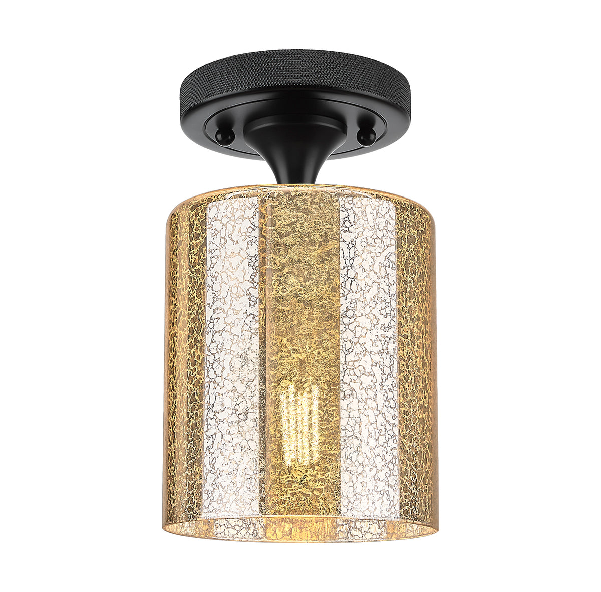 Cobbleskill 5-Inch 1-Light Semi-Flush Mount 8.5-Inch High Dimmable
