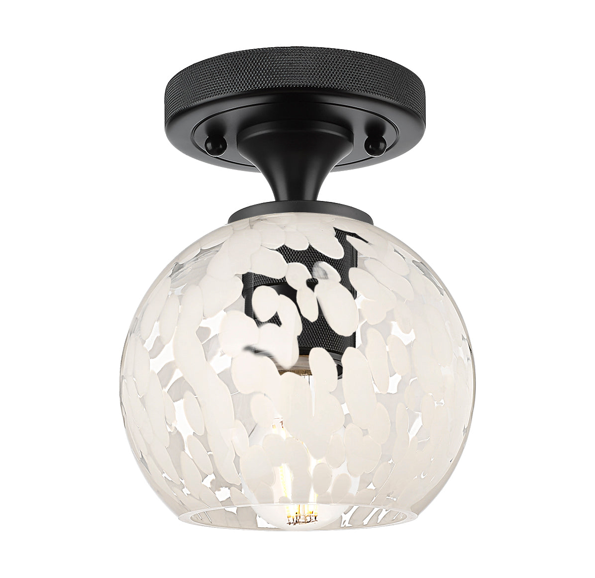 6-Inch 1-Light Semi-Flush Mount 7.5-Inch High