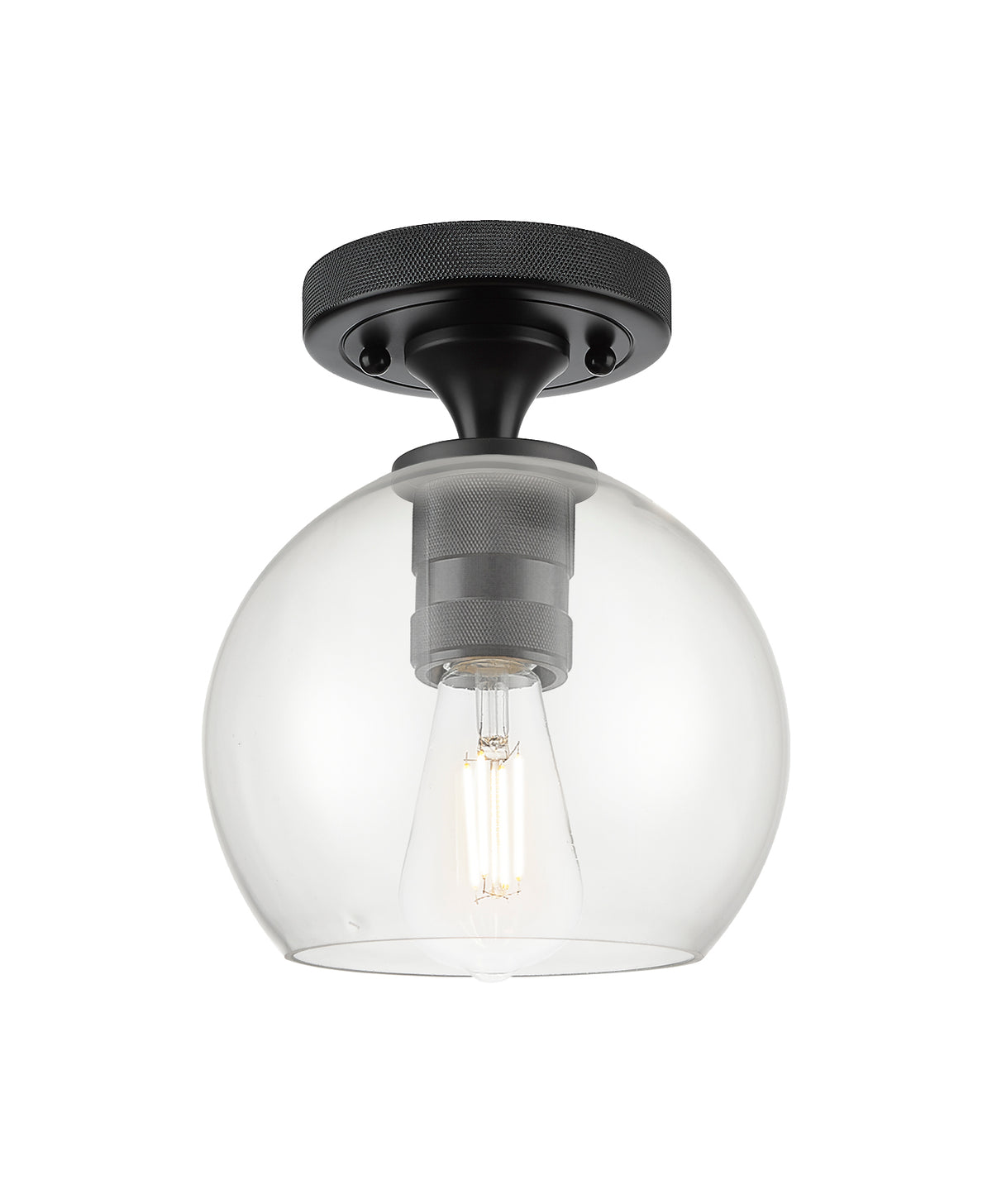 Crown Point 6-Inch 1-Light Semi-Flush Mount 7.375-Inch High