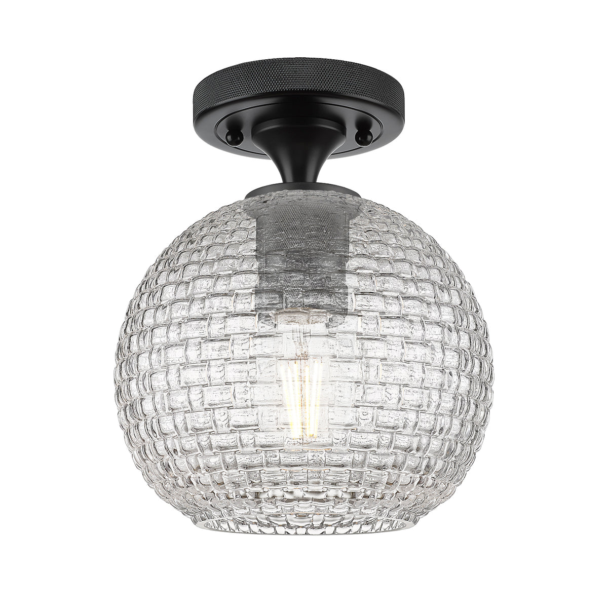 Athens 8-Inch 1-Light Semi-Flush Mount 9.5-Inch High