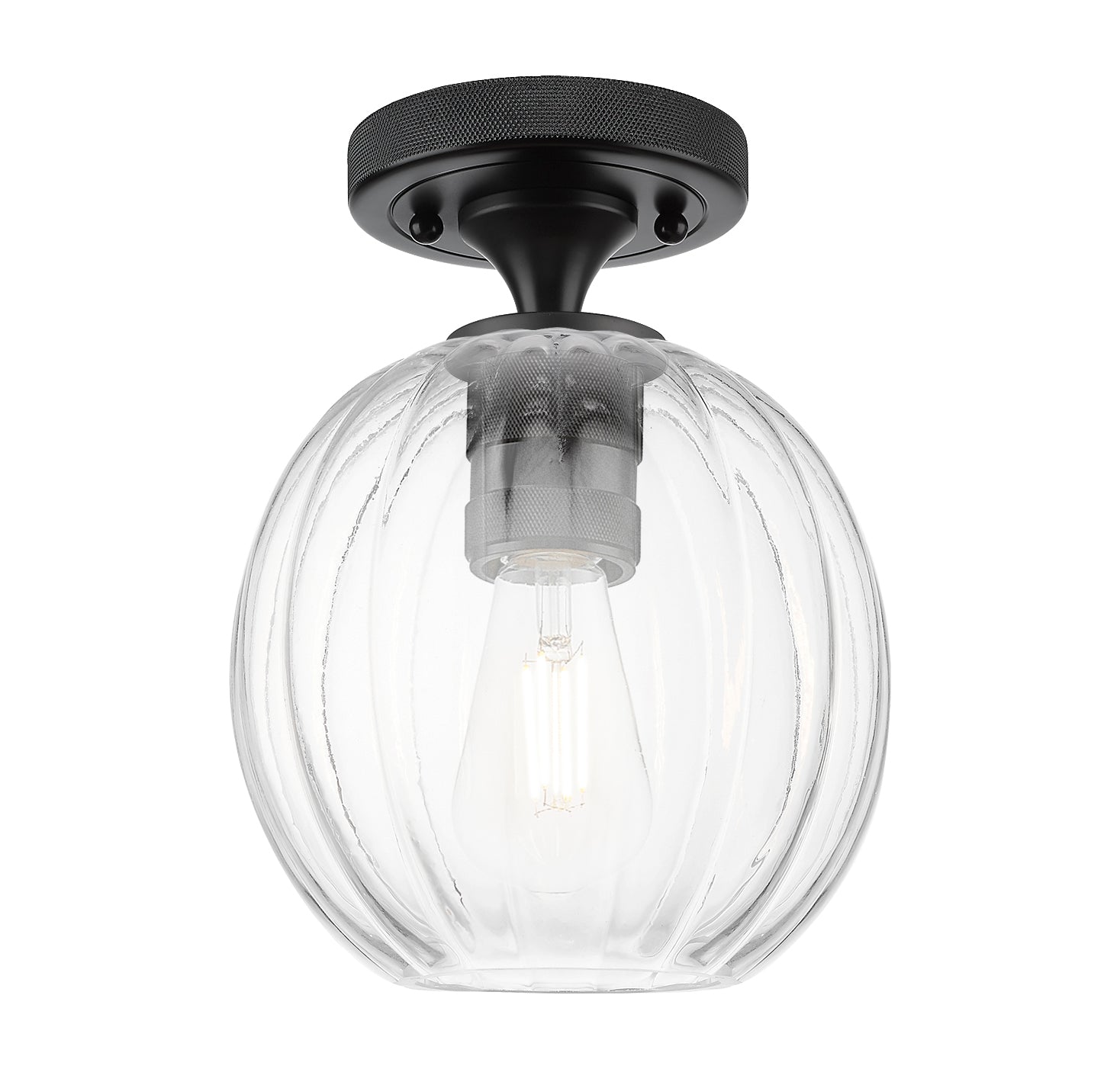 Downtown Flush Mount Satin Nickel Brass