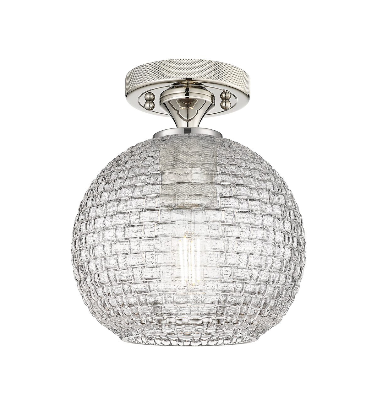 Athens 8-Inch 1-Light Semi-Flush Mount 9.5-Inch High