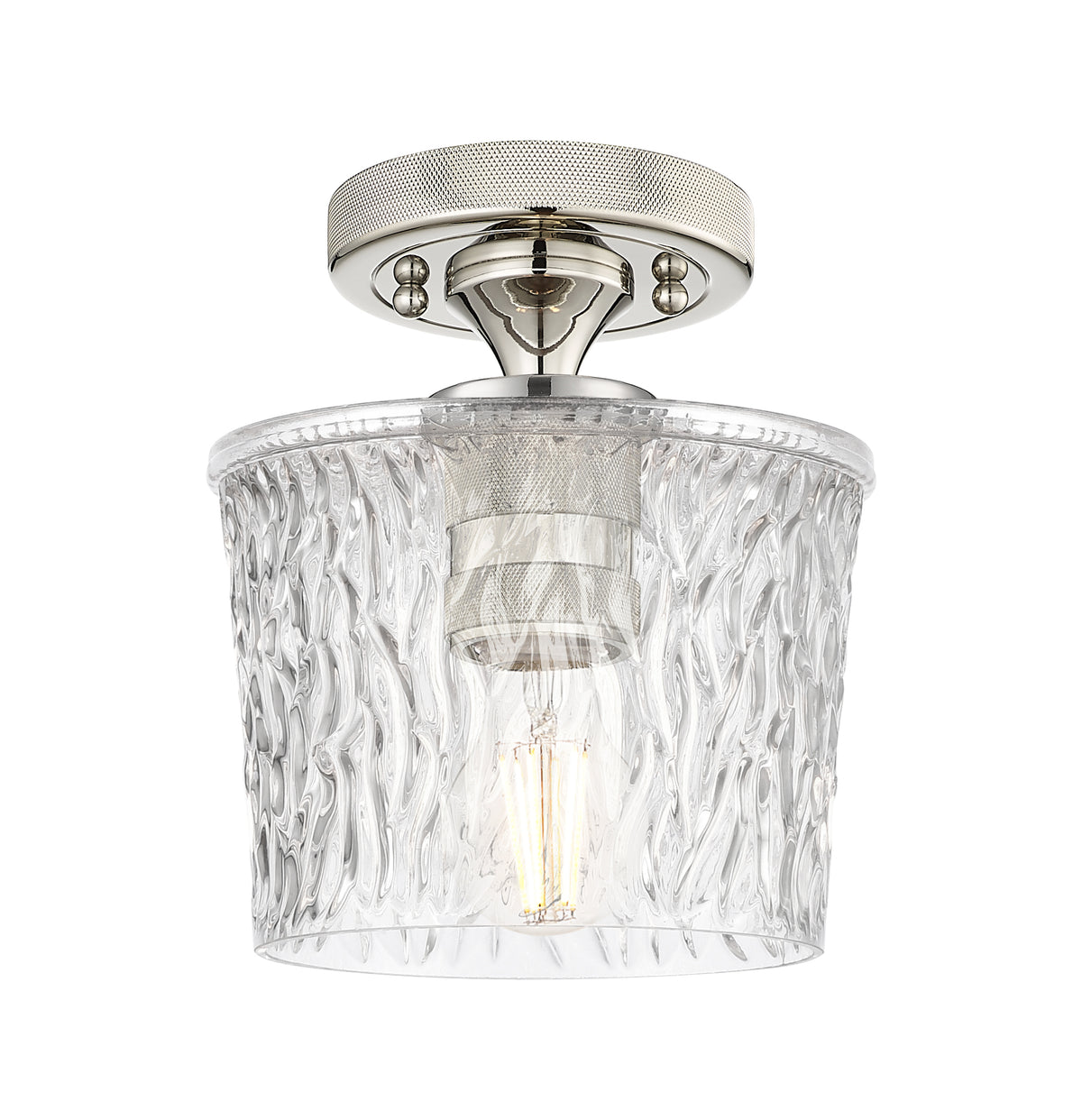Niagara 7-Inch 1-Light Semi-Flush Mount 8-Inch High