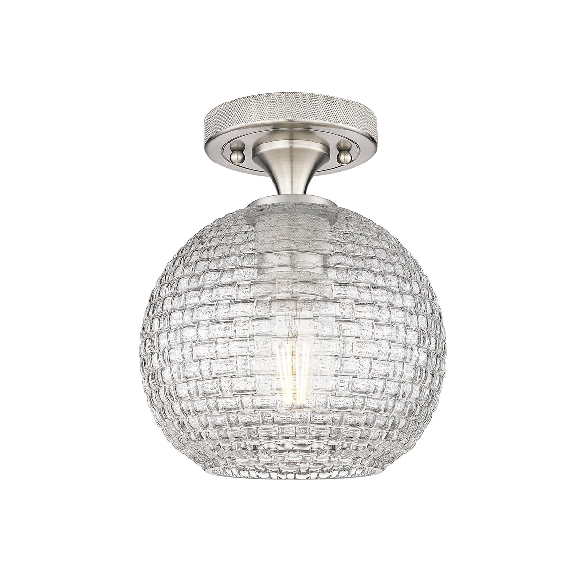 Athens 8-Inch 1-Light Semi-Flush Mount 9.5-Inch High