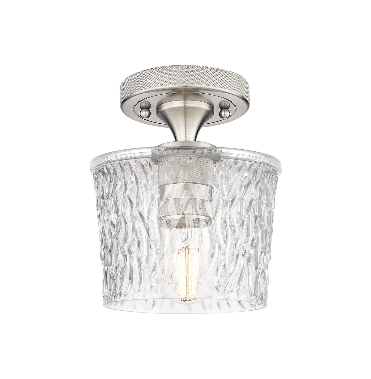 Niagara 7-Inch 1-Light Semi-Flush Mount 8-Inch High