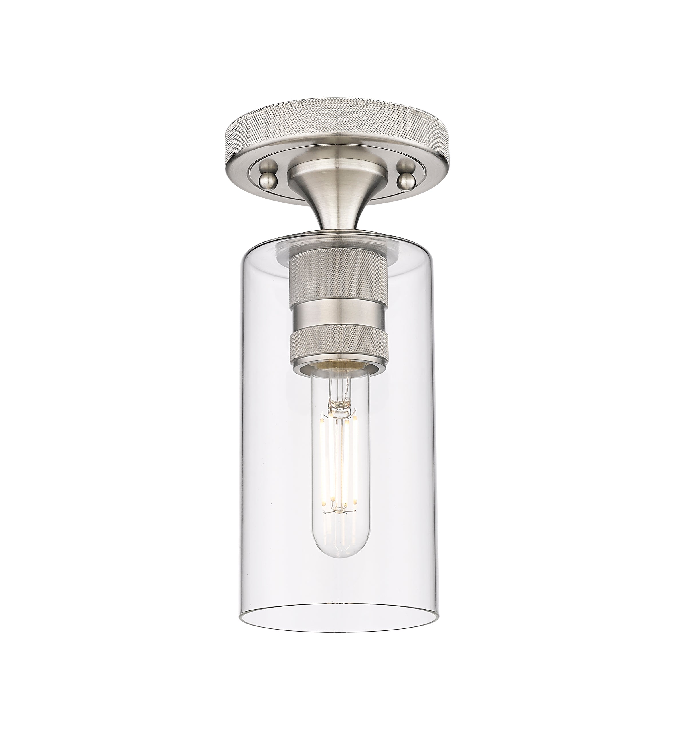 Downtown Flush Mount Satin Nickel Finish