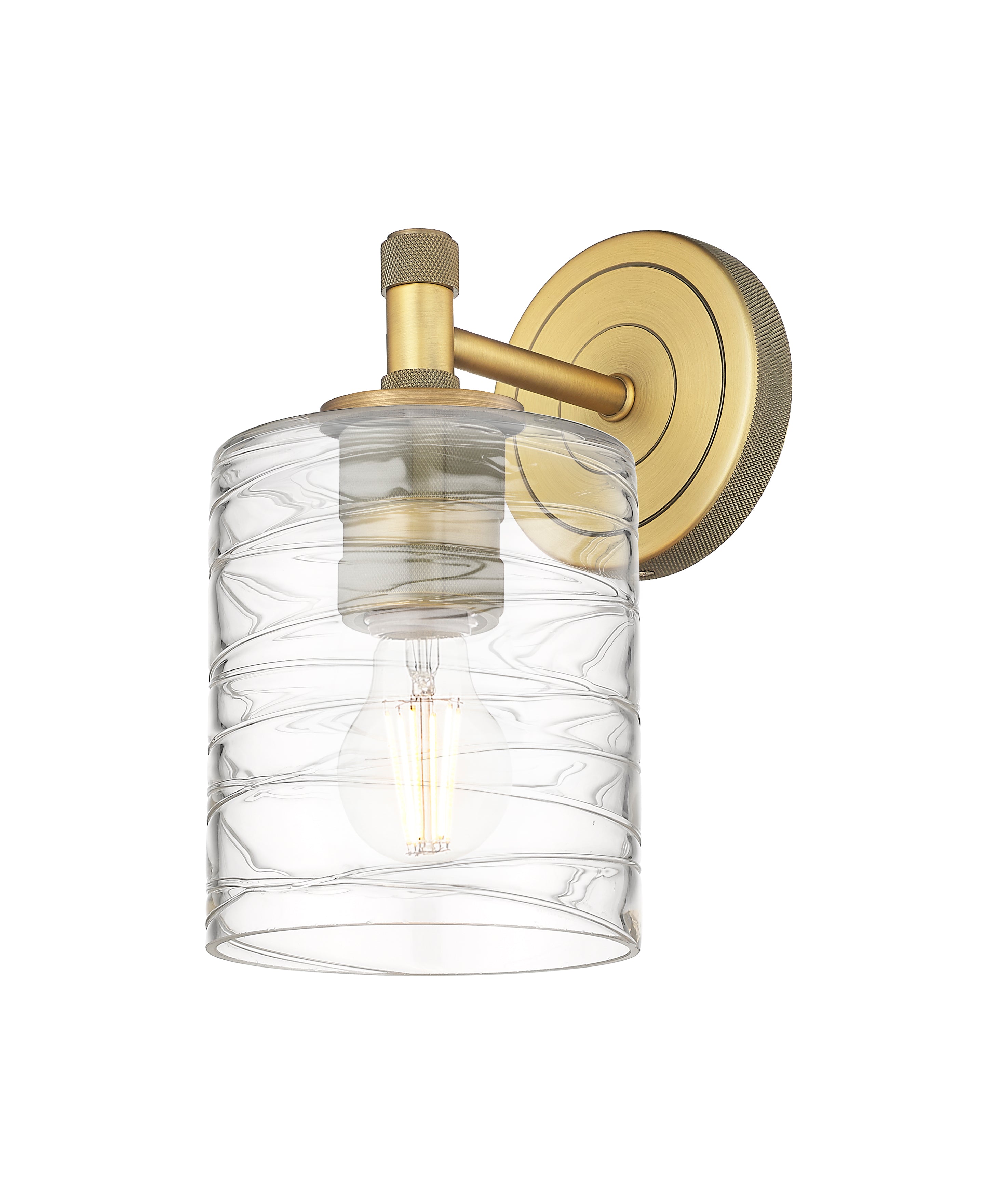 Downtown Urban Sconce Cast Brass Glass