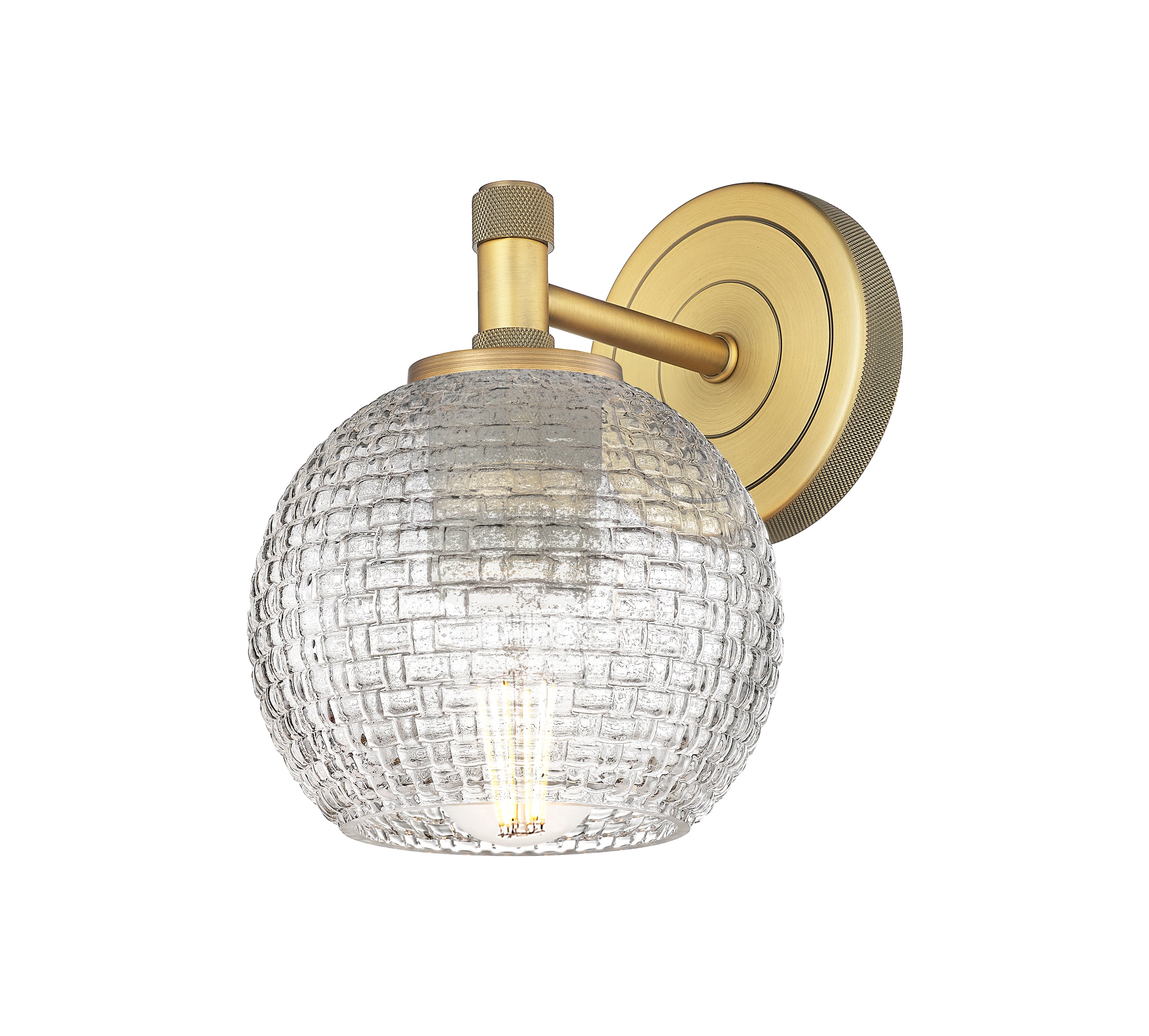 Downtown Urban Sconce Brass Steel Glass